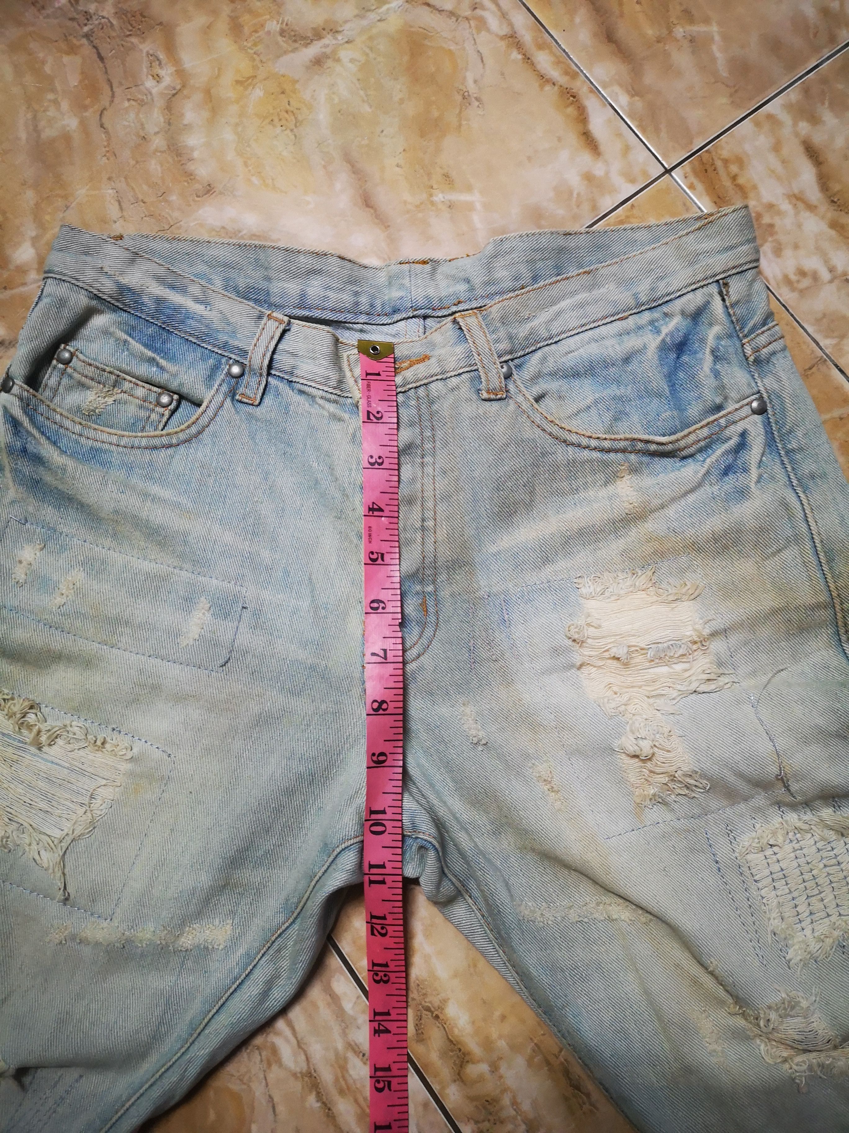 Japanese Brand Distress Denim Tokyo Rush patchwork Style Size US 32 / EU 48 - 13 Thumbnail