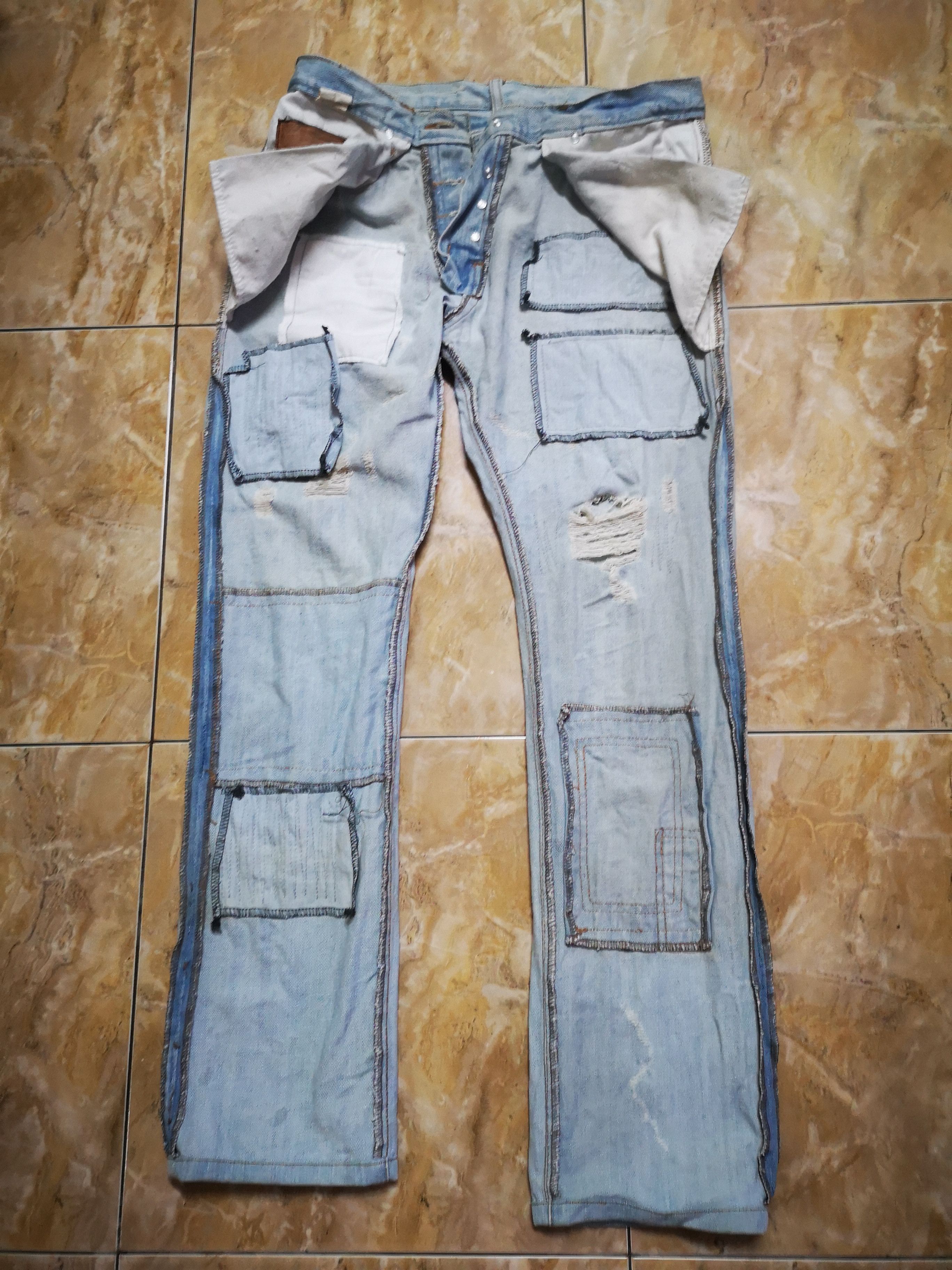 Japanese Brand Distress Denim Tokyo Rush patchwork Style Size US 32 / EU 48 - 7 Thumbnail