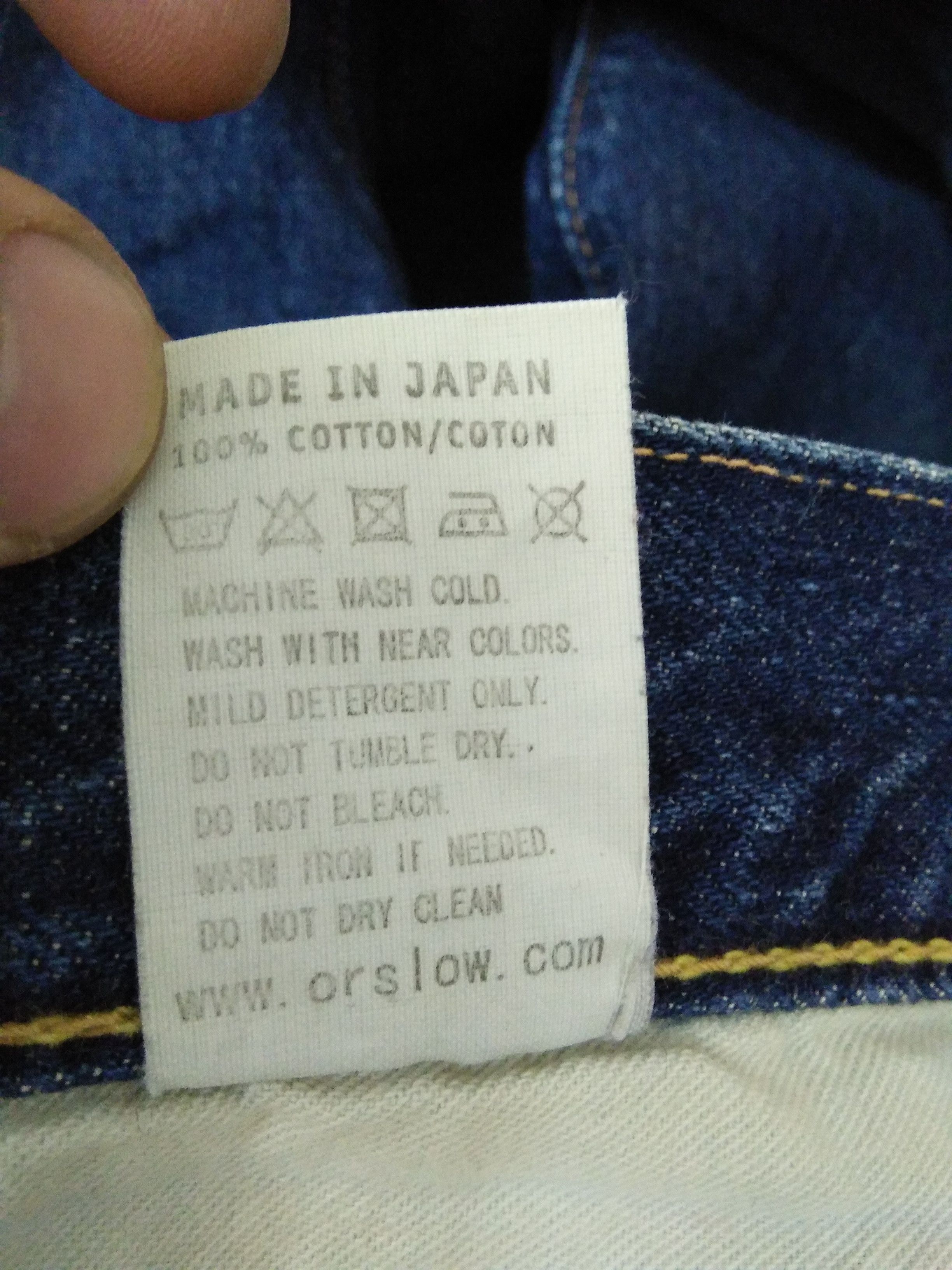 Orslow ORSLOW 105 DENIM SELVEDGE JAPAN 2 YEAR WASH MODEL (A738) w29 Size US 29 - 8 Thumbnail