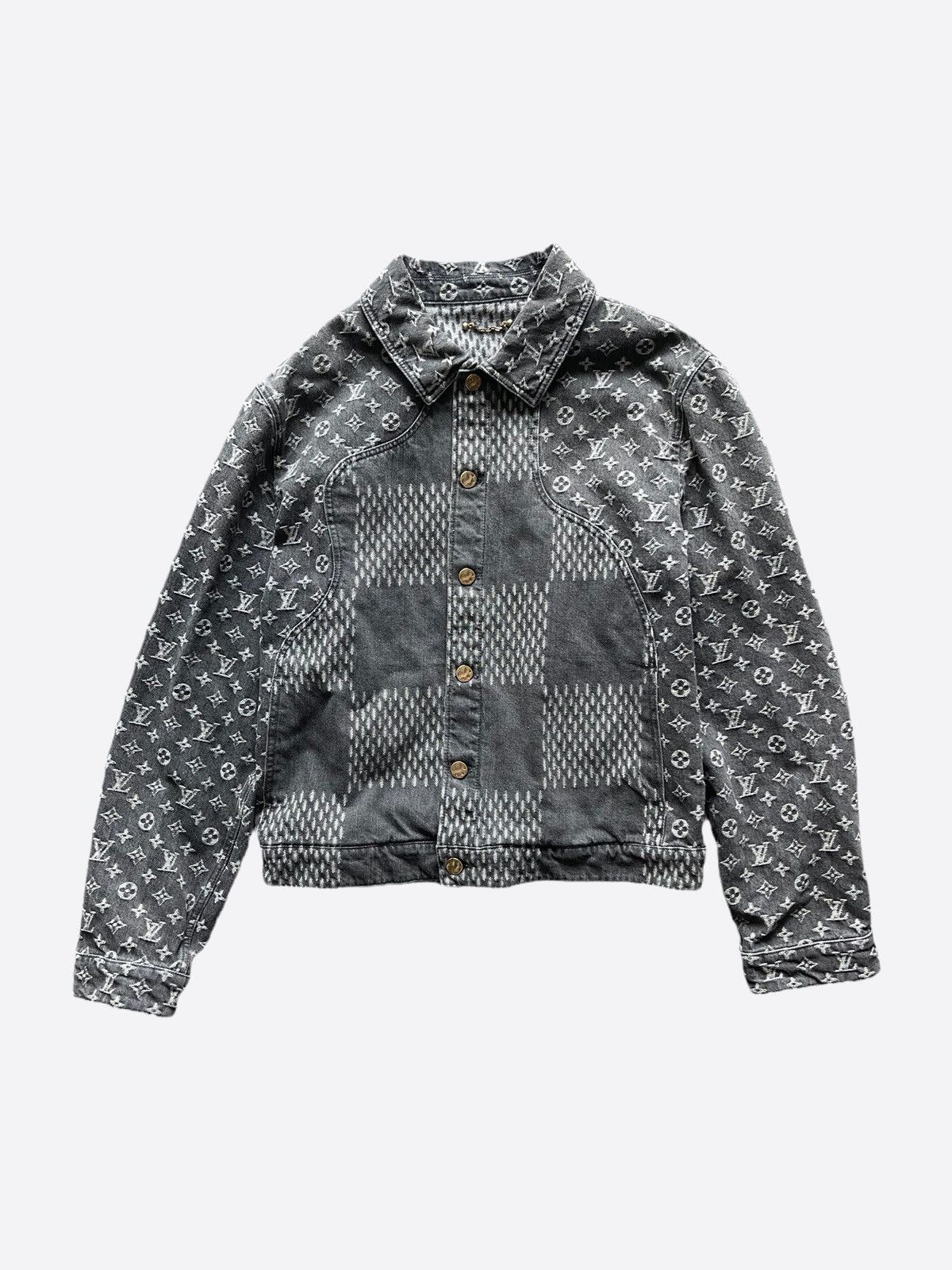 image of Louis Vuitton X Nigo Grey Denim Jacket, Men's (Size 2XL)