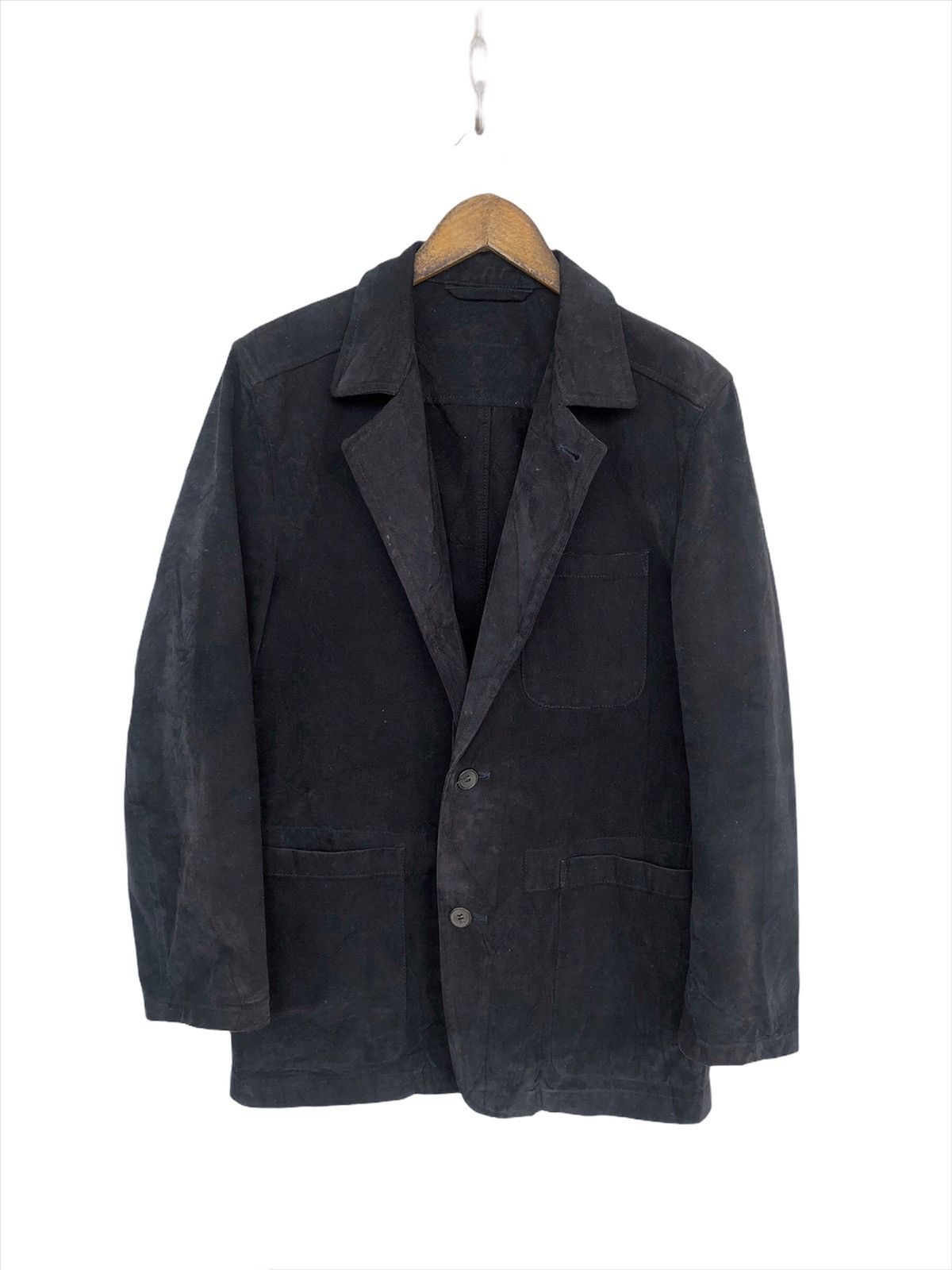 image of Margaret Howell x Moleskine mhl Moleskin 3 Button Workwear Jacket in Black, Men's (Size Medium)