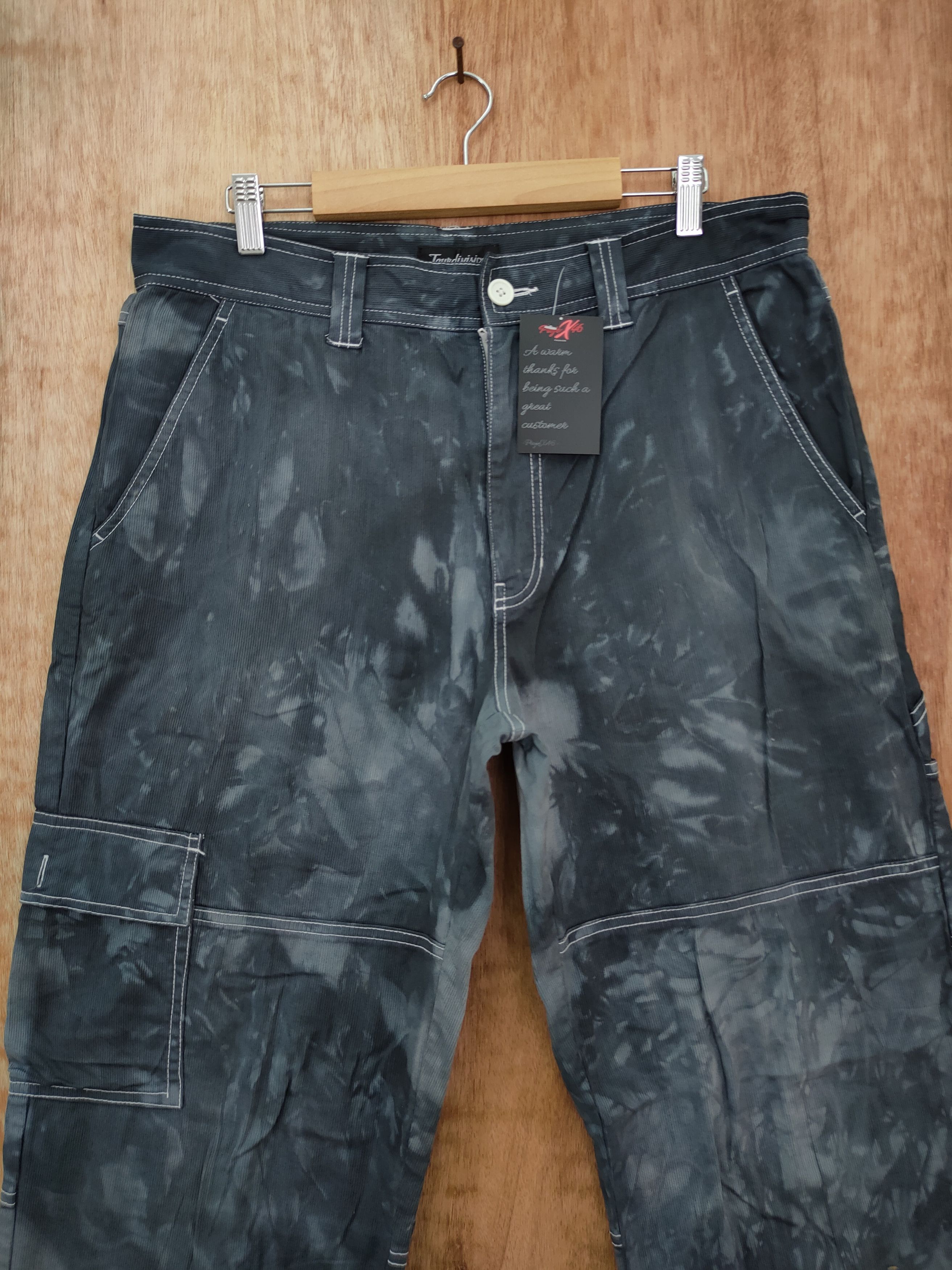 Faded Glory DLL tour division acid wash multipocket cargo pants #46-125 Size US 33 - 4 Thumbnail
