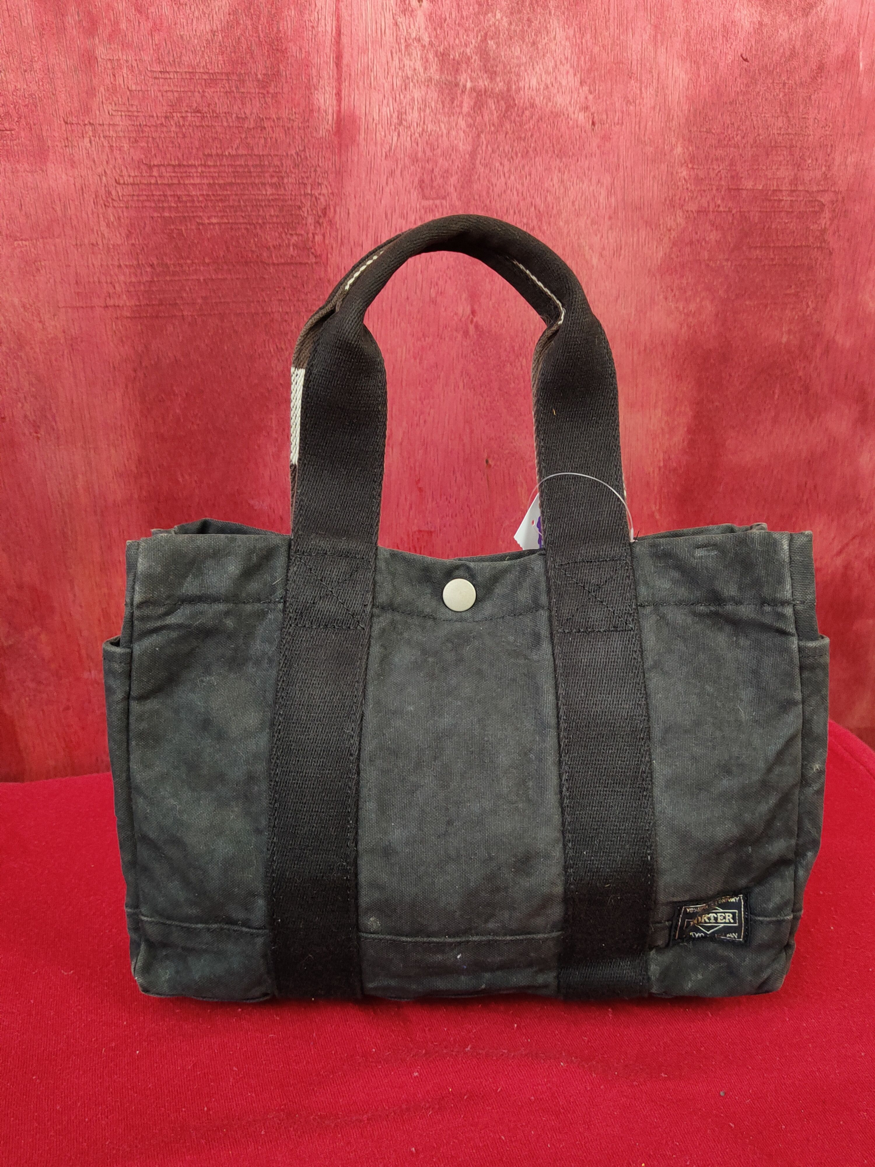 Porter DL Porter Tokyo Black Tote Bag Faded vintage #SB050 Size ONE SIZE - 1 Thumbnail