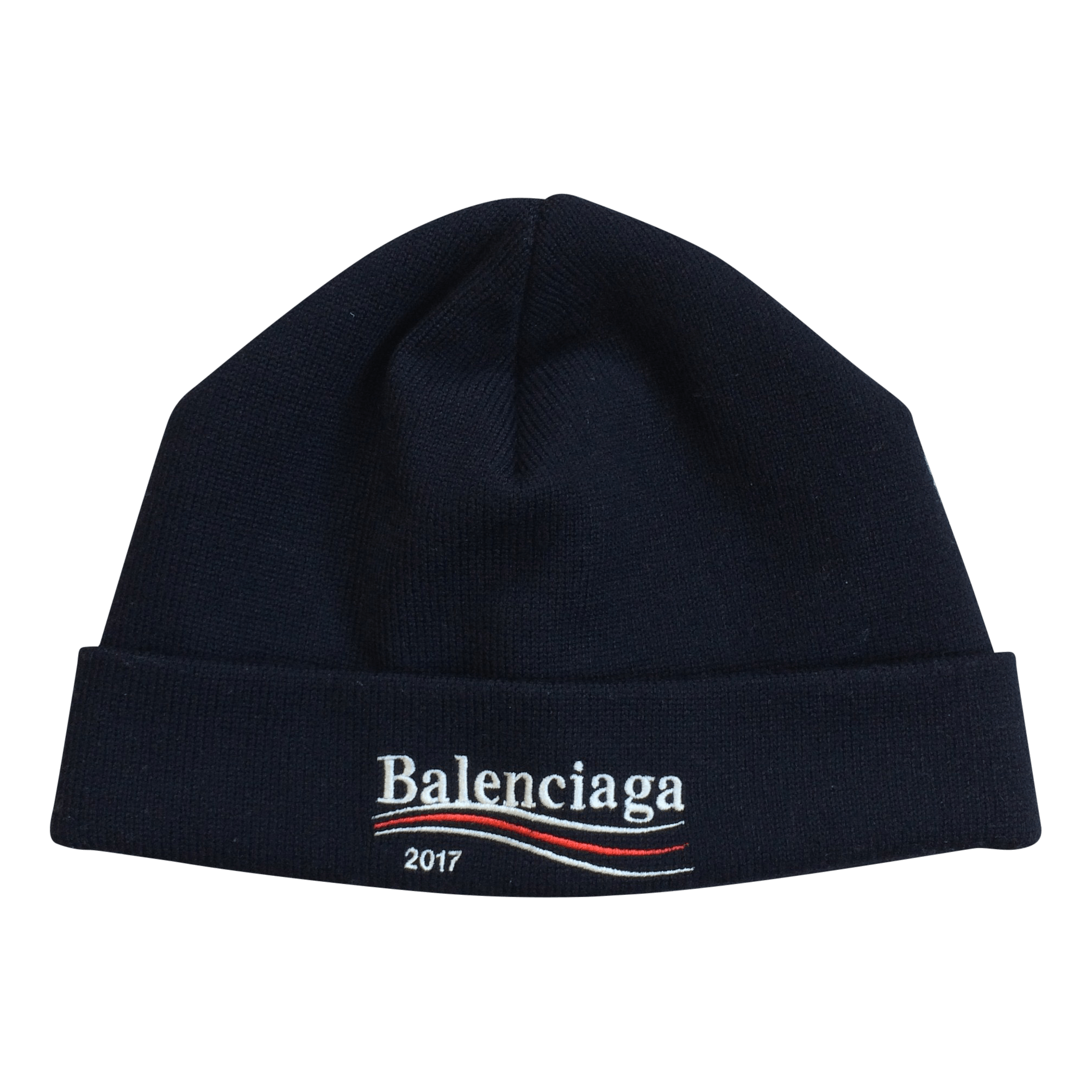 image of F/w 2017 Balenciaga "bernie" Campaign Beanie Hat in Blue, Men's