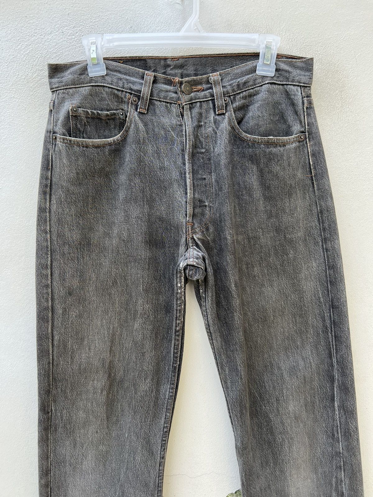 Levi's Vintage 80s Levi’s 501 Usa 🇺🇸 Faded Black Denim Jeans Size US 31 - 7 Thumbnail