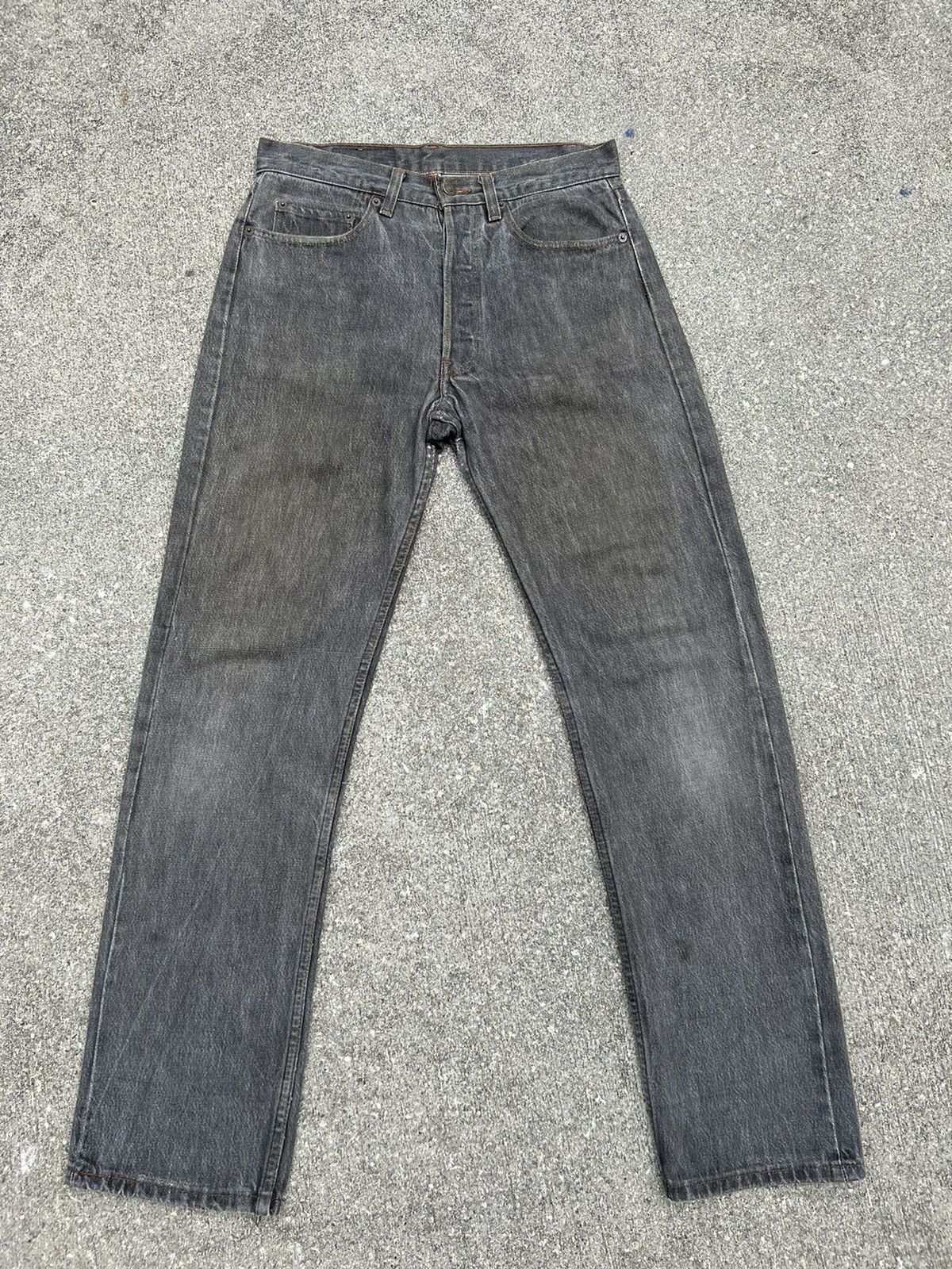 Levi's Vintage 80s Levi’s 501 Usa 🇺🇸 Faded Black Denim Jeans Size US 31 - 1 Thumbnail