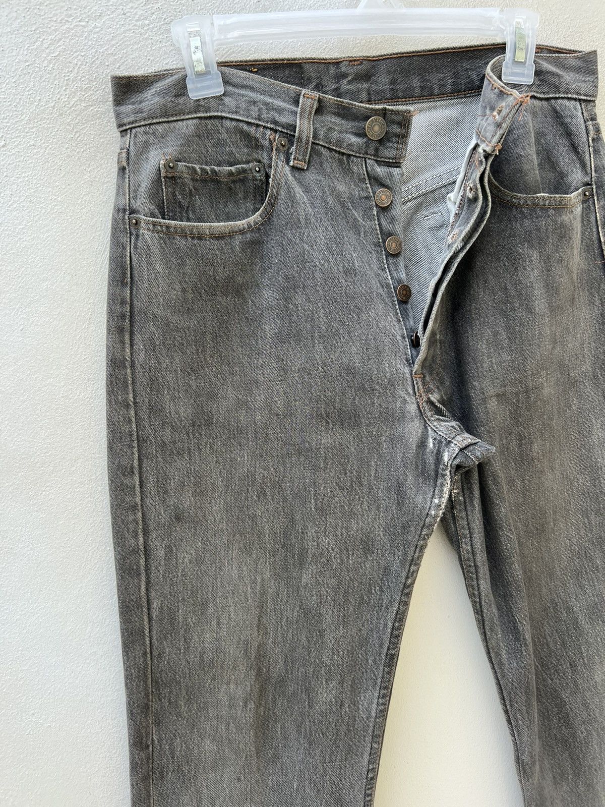 Levi's Vintage 80s Levi’s 501 Usa 🇺🇸 Faded Black Denim Jeans Size US 31 - 8 Thumbnail