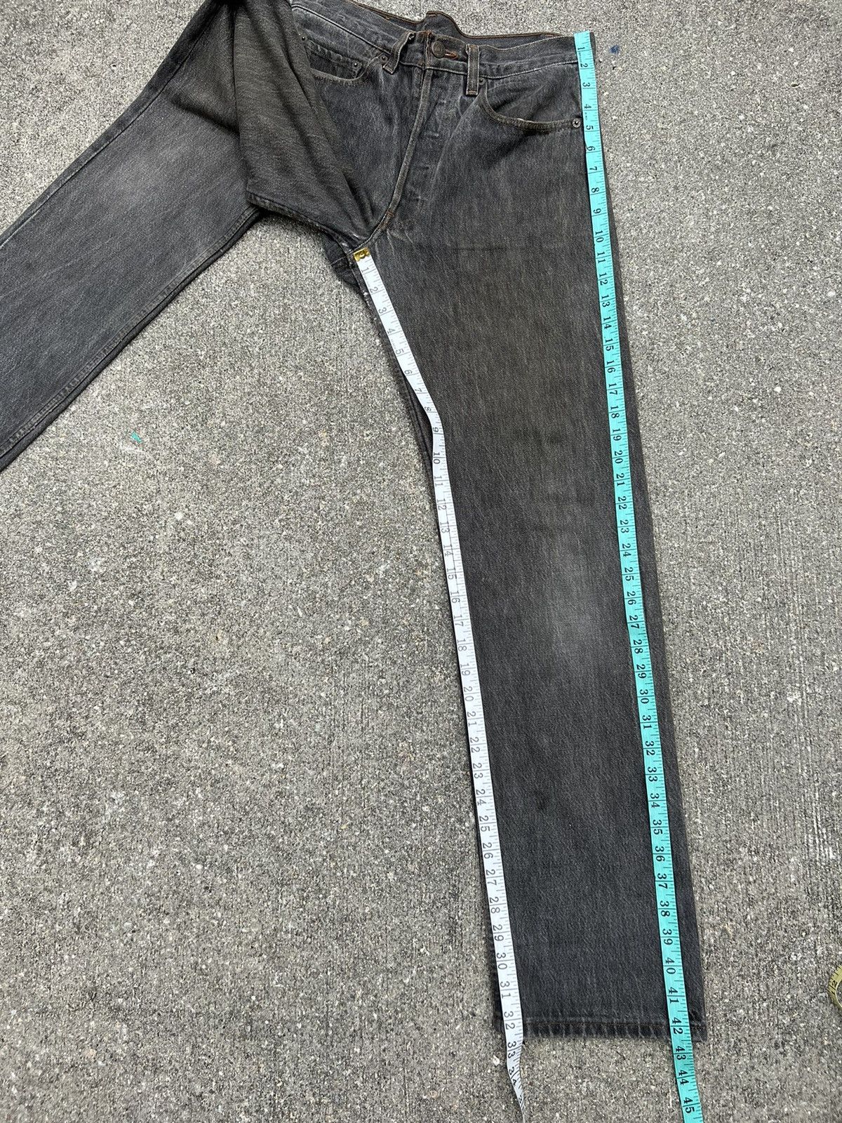 Levi's Vintage 80s Levi’s 501 Usa 🇺🇸 Faded Black Denim Jeans Size US 31 - 4 Thumbnail