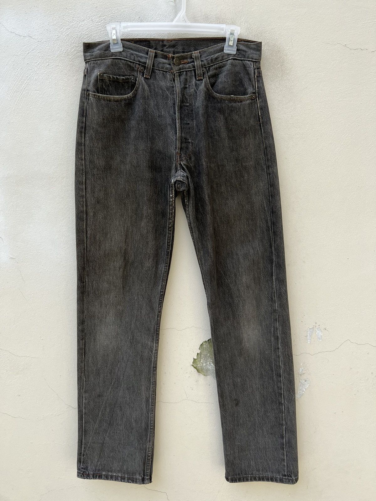 Levi's Vintage 80s Levi’s 501 Usa 🇺🇸 Faded Black Denim Jeans Size US 31 - 6 Thumbnail