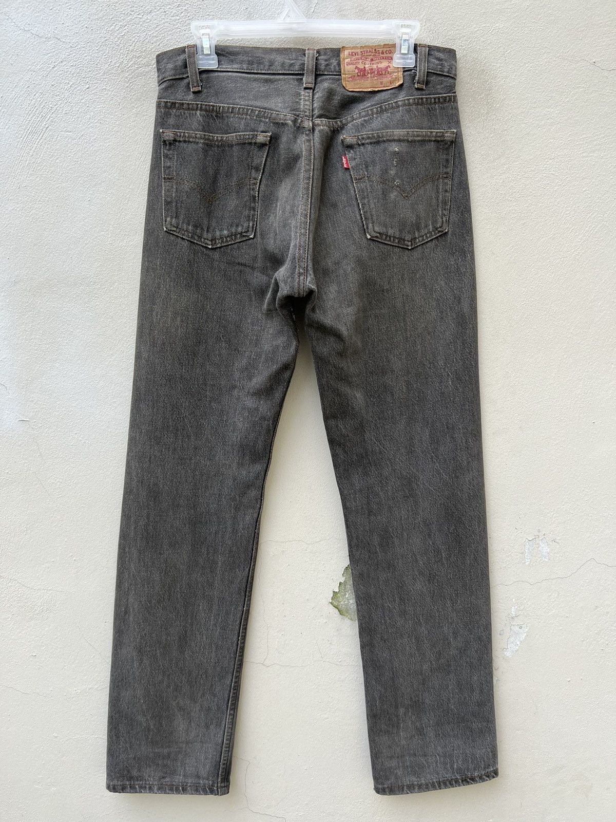 Levi's Vintage 80s Levi’s 501 Usa 🇺🇸 Faded Black Denim Jeans Size US 31 - 15 Thumbnail