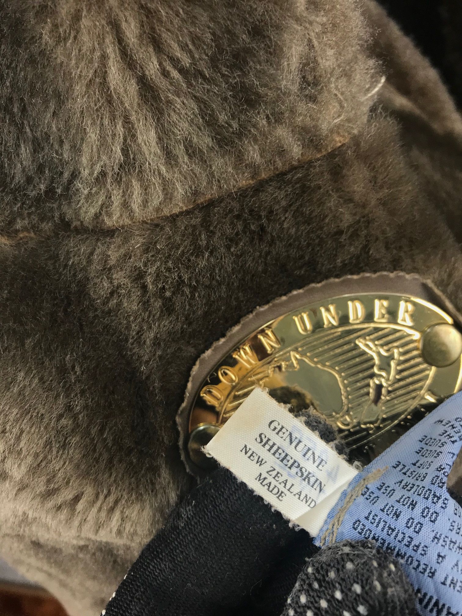 Other Vintage Down Under International Sheepskin Leather Jacket Size US L / EU 52-54 / 3 - 10 Thumbnail