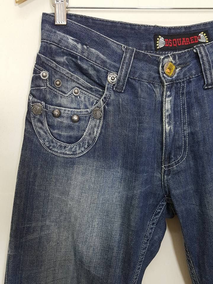 Dsquared2 DSQUARED2 Embroided Patch Denim Jeans Pant Size US 31 - 4 Thumbnail