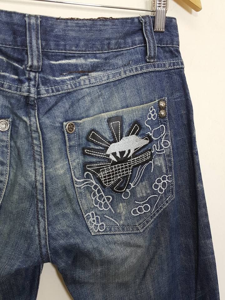Dsquared2 DSQUARED2 Embroided Patch Denim Jeans Pant Size US 31 - 6 Thumbnail