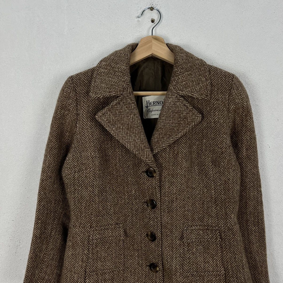 Vintage WOOL JACKET HERNO HARRIS TWEED Size US S / EU 44-46 / 1 - 3 Thumbnail
