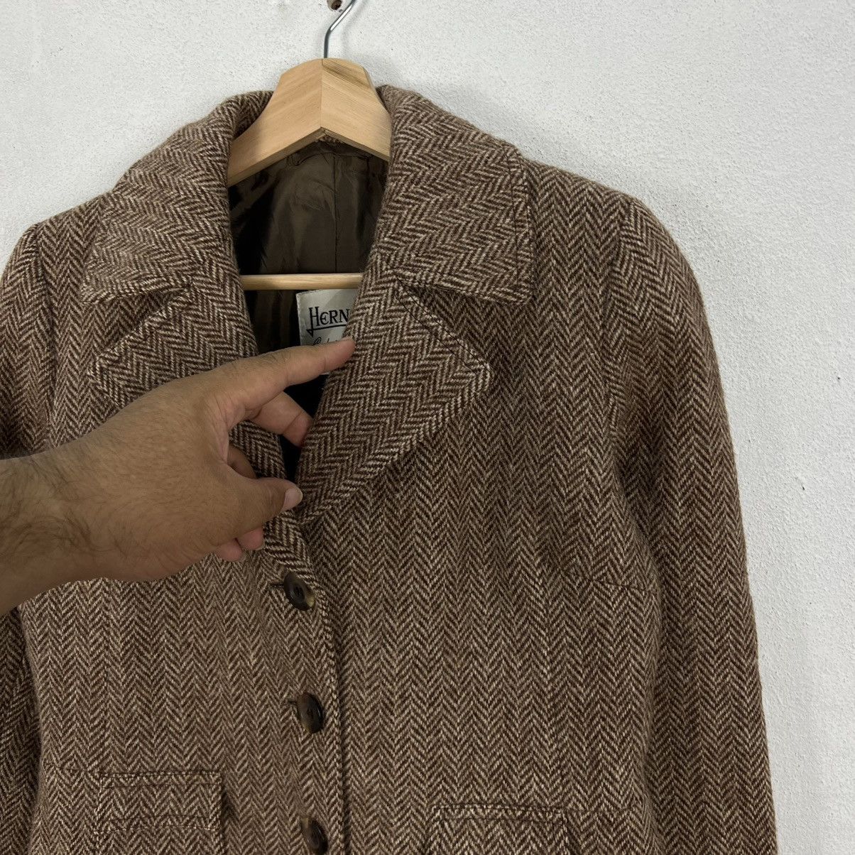 Vintage WOOL JACKET HERNO HARRIS TWEED Size US S / EU 44-46 / 1 - 5 Thumbnail