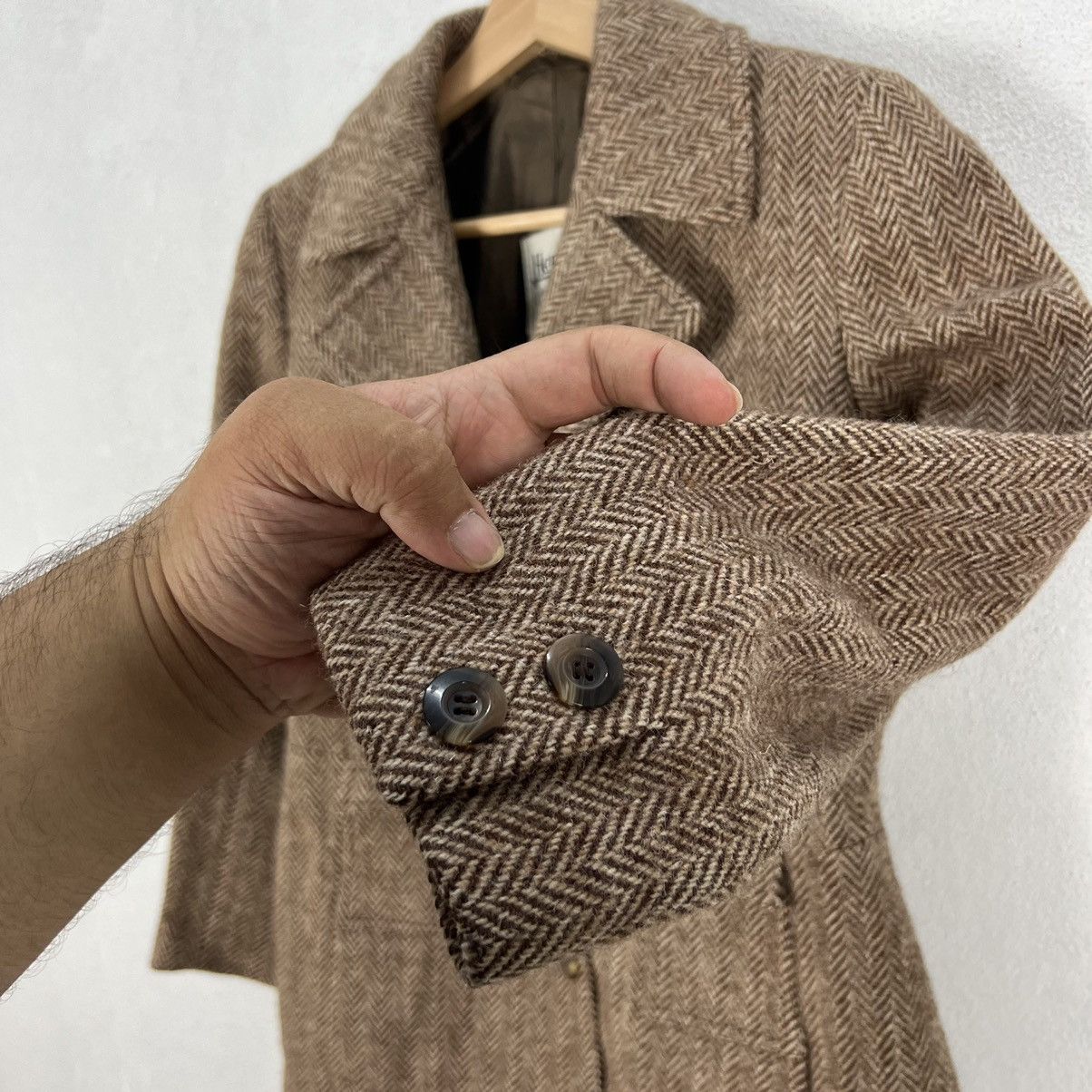Vintage WOOL JACKET HERNO HARRIS TWEED Size US S / EU 44-46 / 1 - 7 Thumbnail