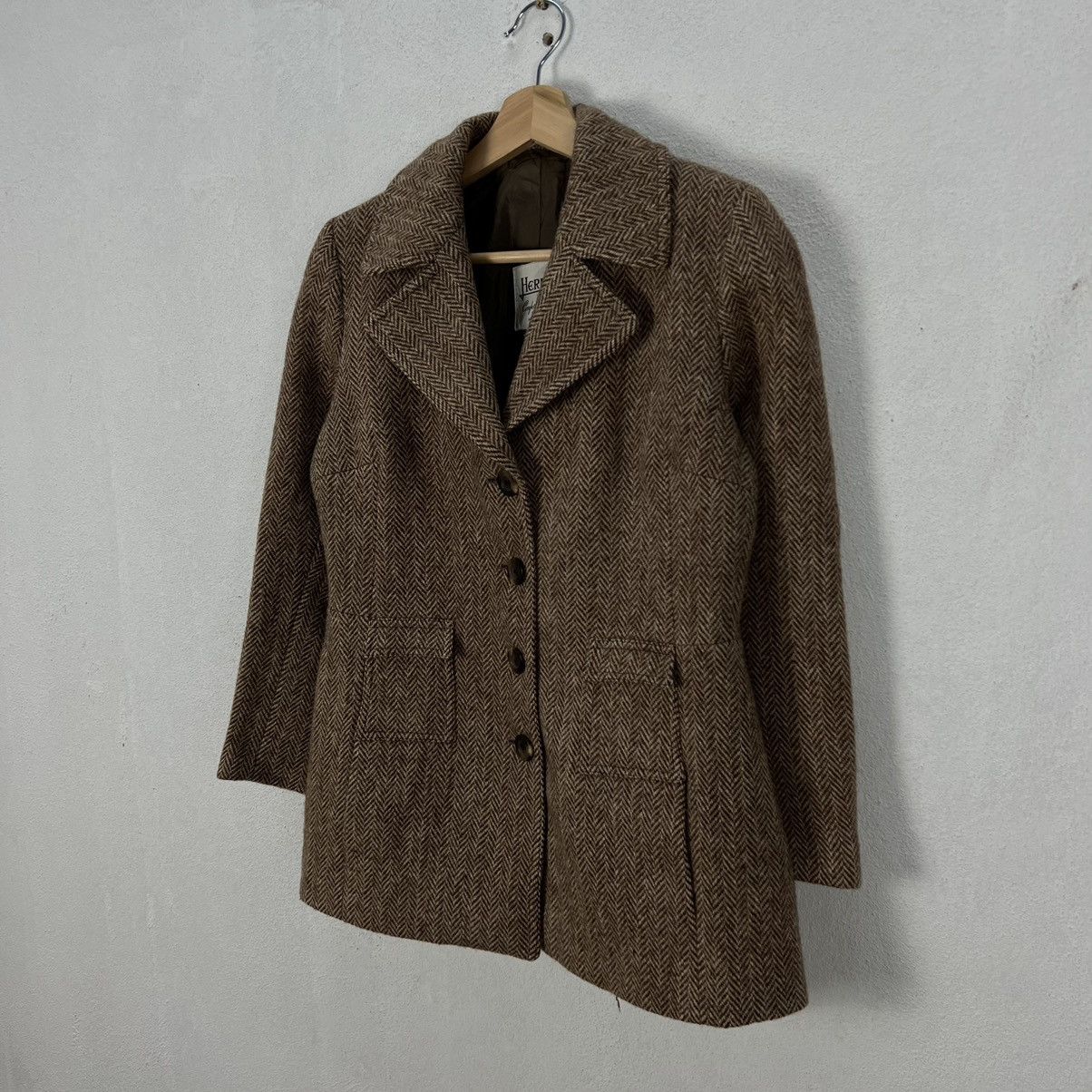 Vintage WOOL JACKET HERNO HARRIS TWEED Size US S / EU 44-46 / 1 - 2 Thumbnail
