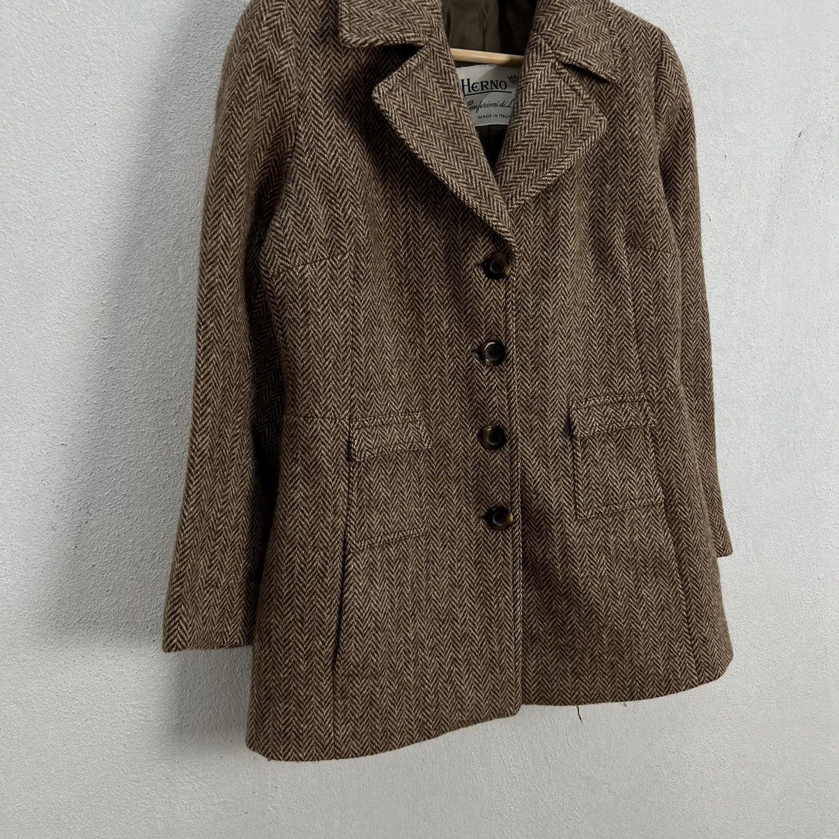 Vintage WOOL JACKET HERNO HARRIS TWEED Size US S / EU 44-46 / 1 - 4 Thumbnail