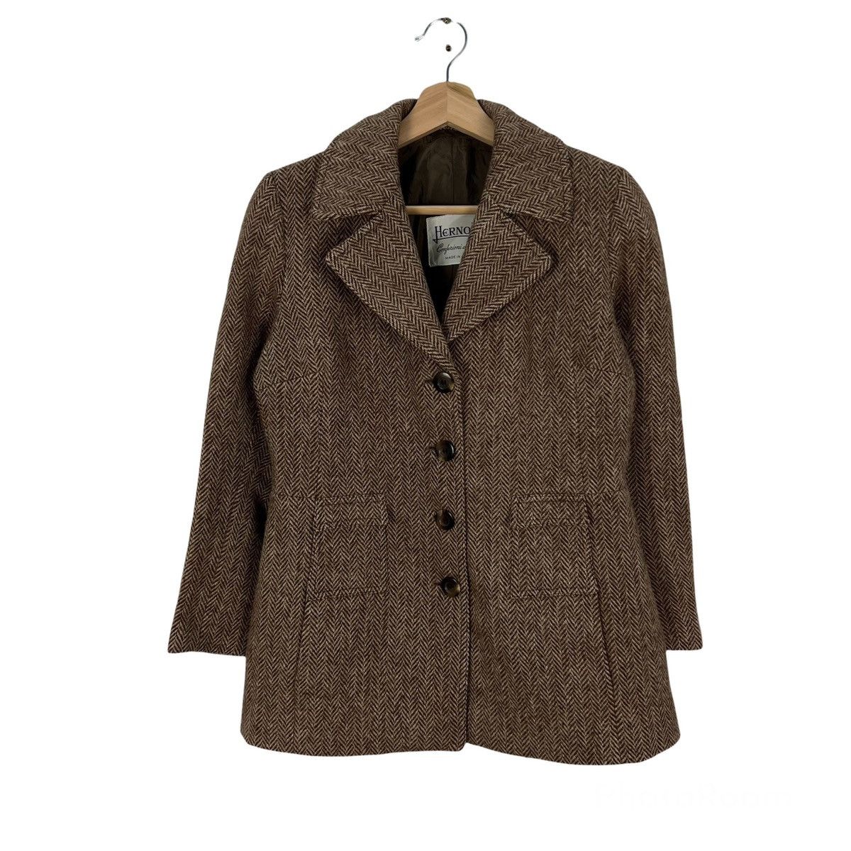 Vintage WOOL JACKET HERNO HARRIS TWEED Size US S / EU 44-46 / 1 - 1 Thumbnail