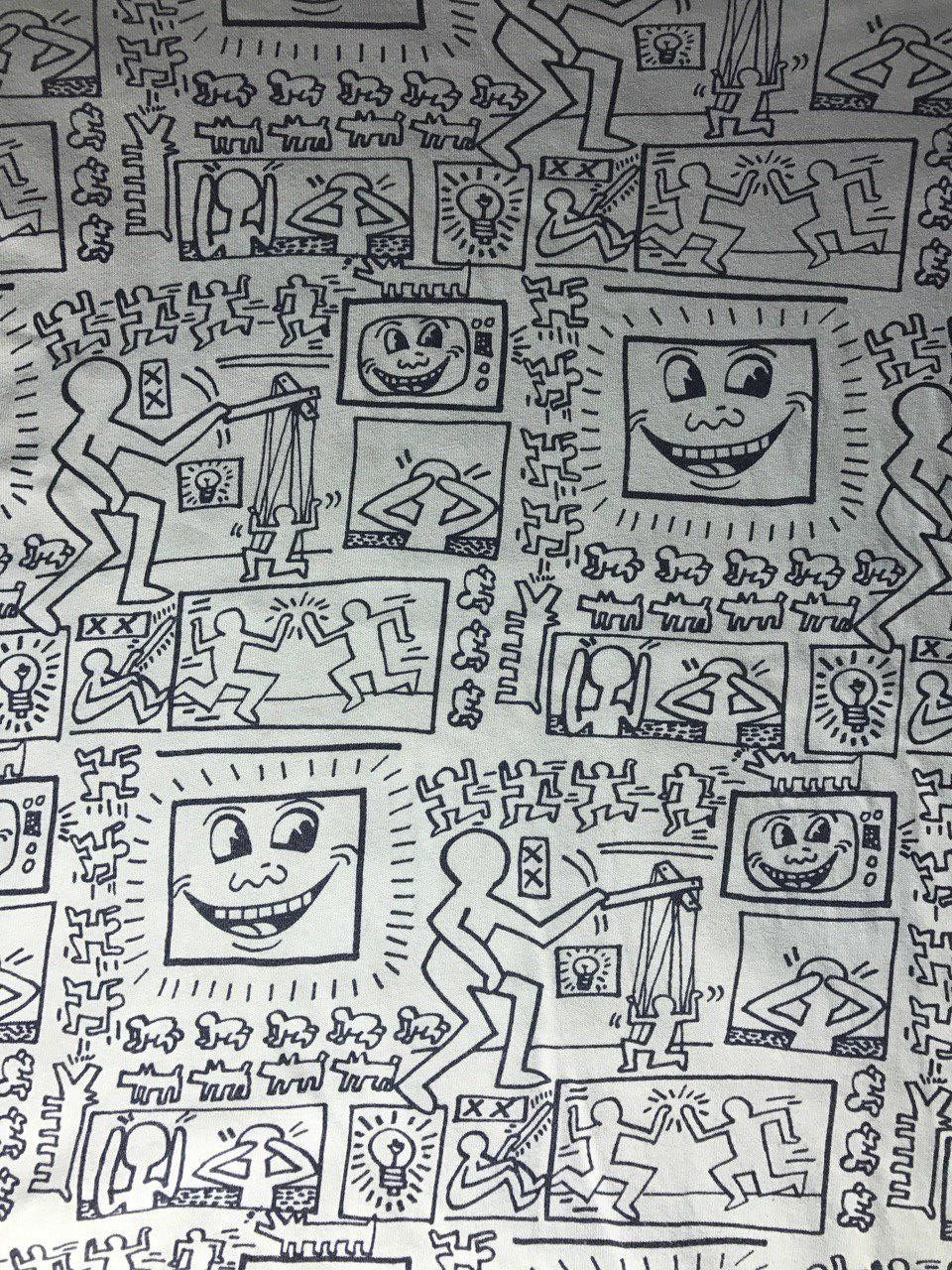 image of Art x Keith Haring Moma Full Print Design in White, Men's (Size Medium)