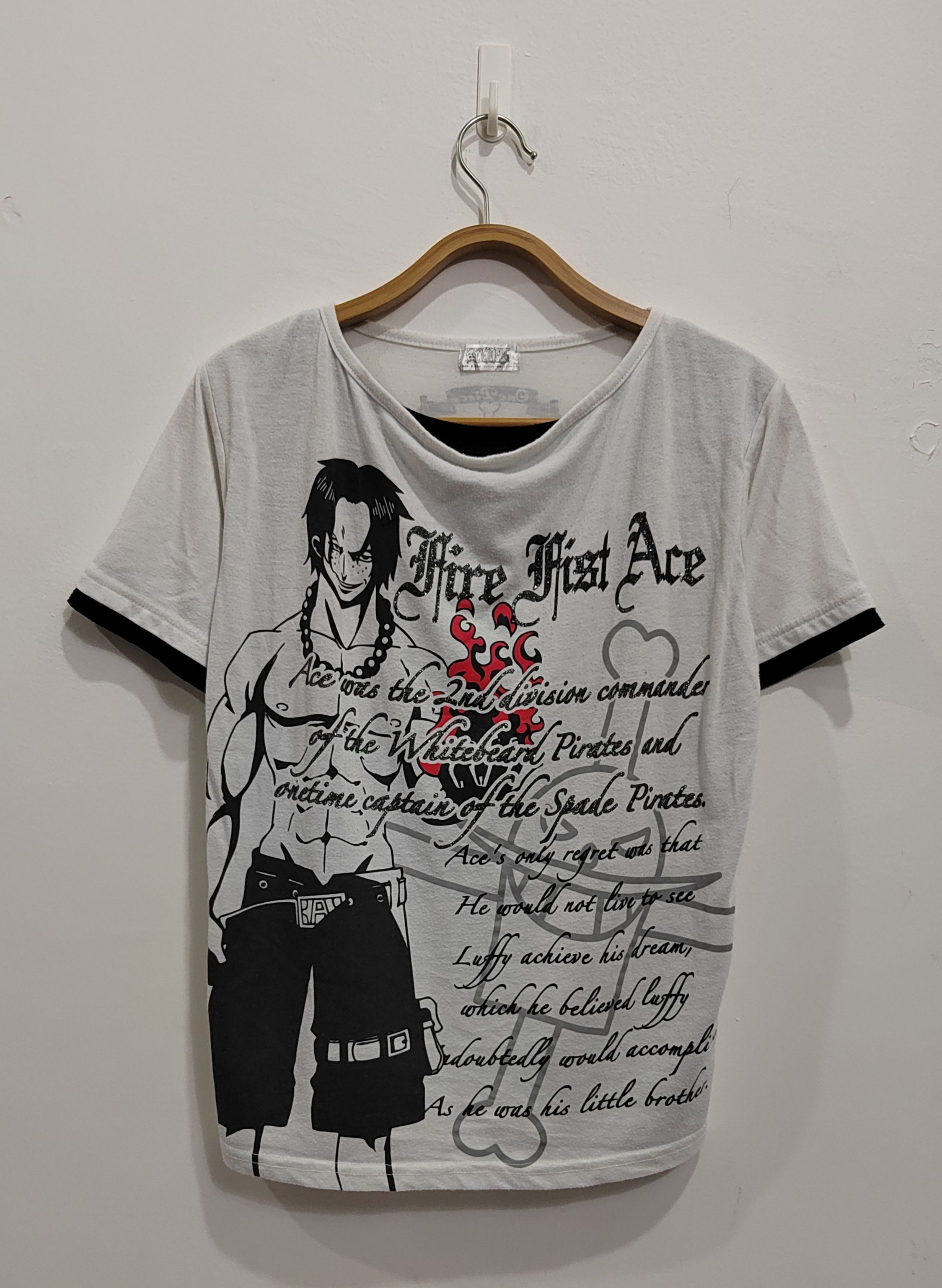 image of Anima x Cartoon Network One Piece Portgas D. Ace Mugiwara Whitebaeard Pirates, Men's (Size Medium)