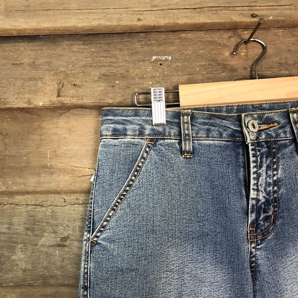 Japanese Brand DLL Denim Wave List Boot Cut Blue Multipocket Pants #1509 Size US 26 / EU 42 - 6 Thumbnail