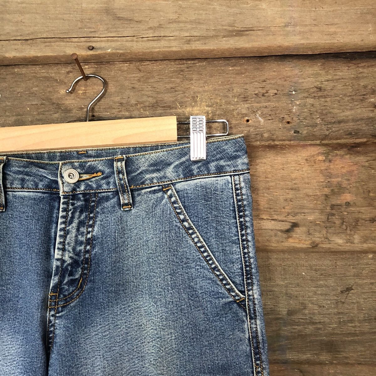 Japanese Brand DLL Denim Wave List Boot Cut Blue Multipocket Pants #1509 Size US 26 / EU 42 - 7 Thumbnail