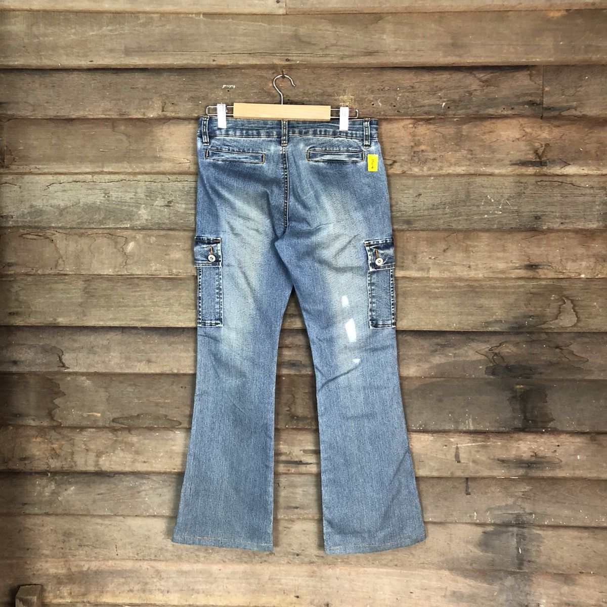 Japanese Brand DLL Denim Wave List Boot Cut Blue Multipocket Pants #1509 Size US 26 / EU 42 - 9 Thumbnail
