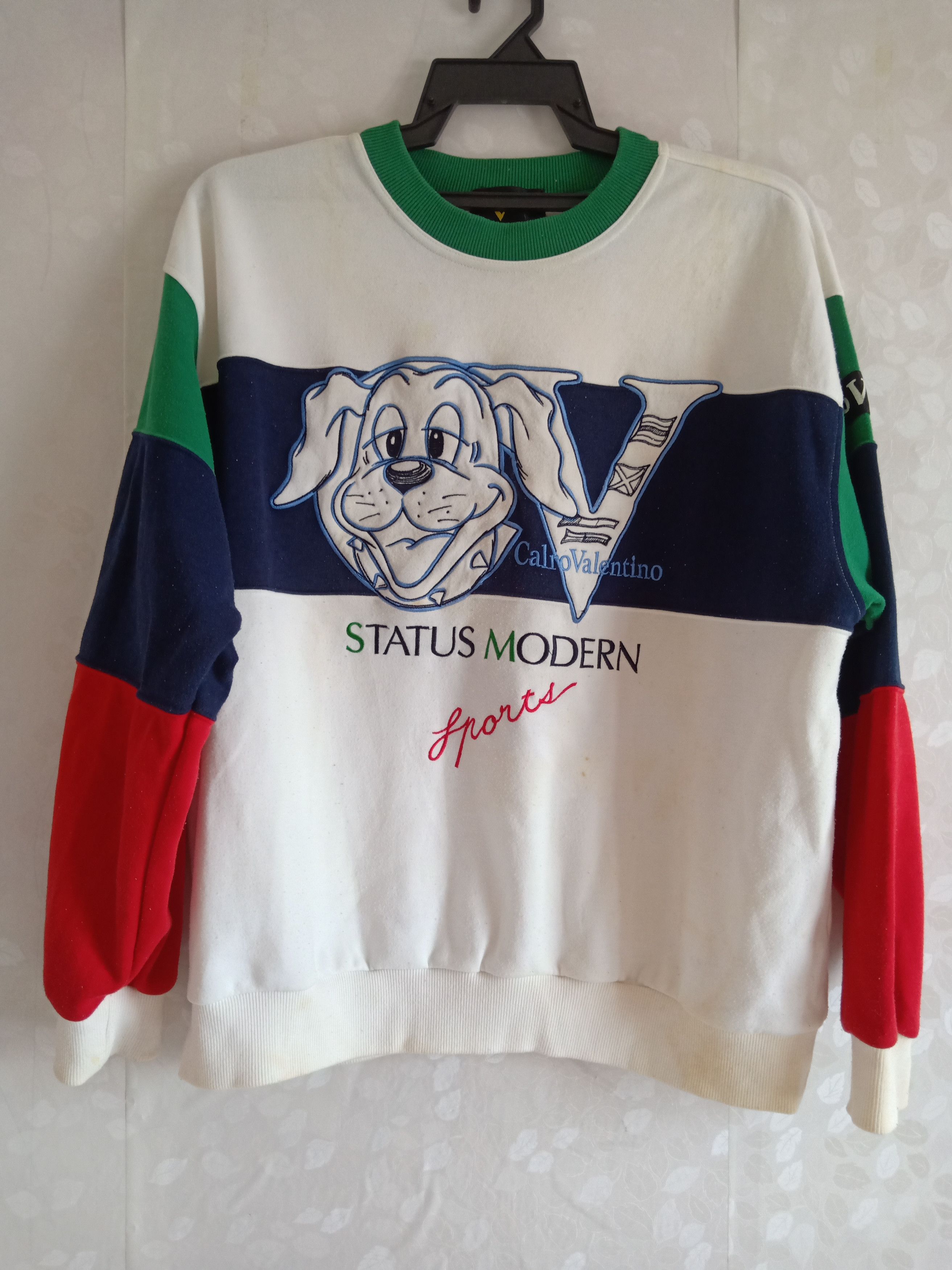 Valentino CARLO VALENTINO Embroidered Logo Jumper Size US M / EU 48-50 / 2 - 1 Thumbnail