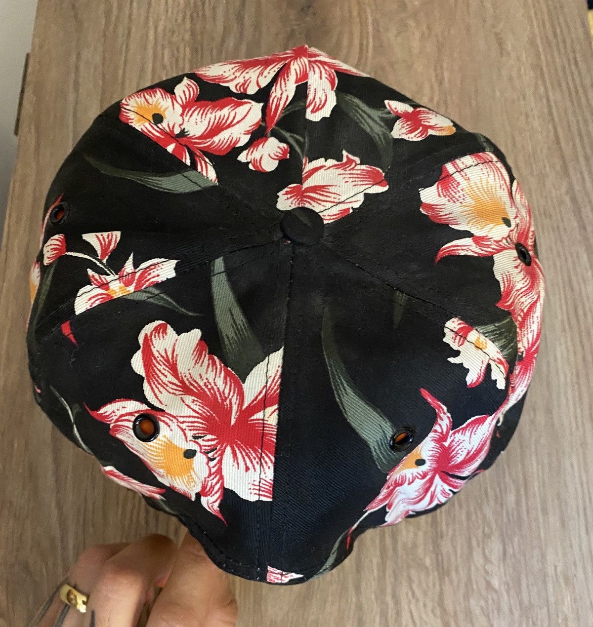 Vintage Vintage 80’s Hüls Flowers All Over Big Crown Trucker Hat Size ONE SIZE - 7 Thumbnail