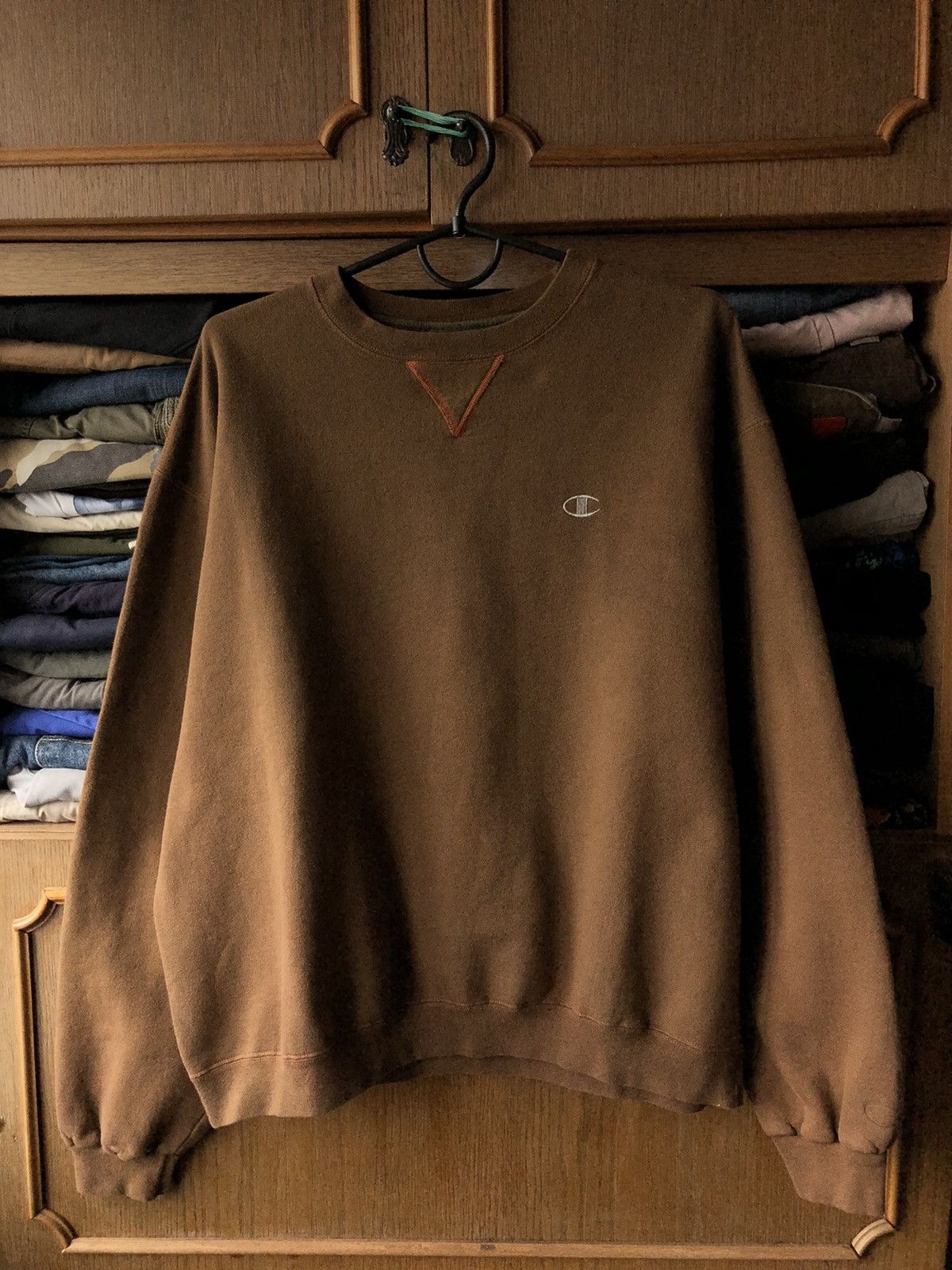 Vintage Champion Brown Sweatshirt Kendall Jenner Style Vintage