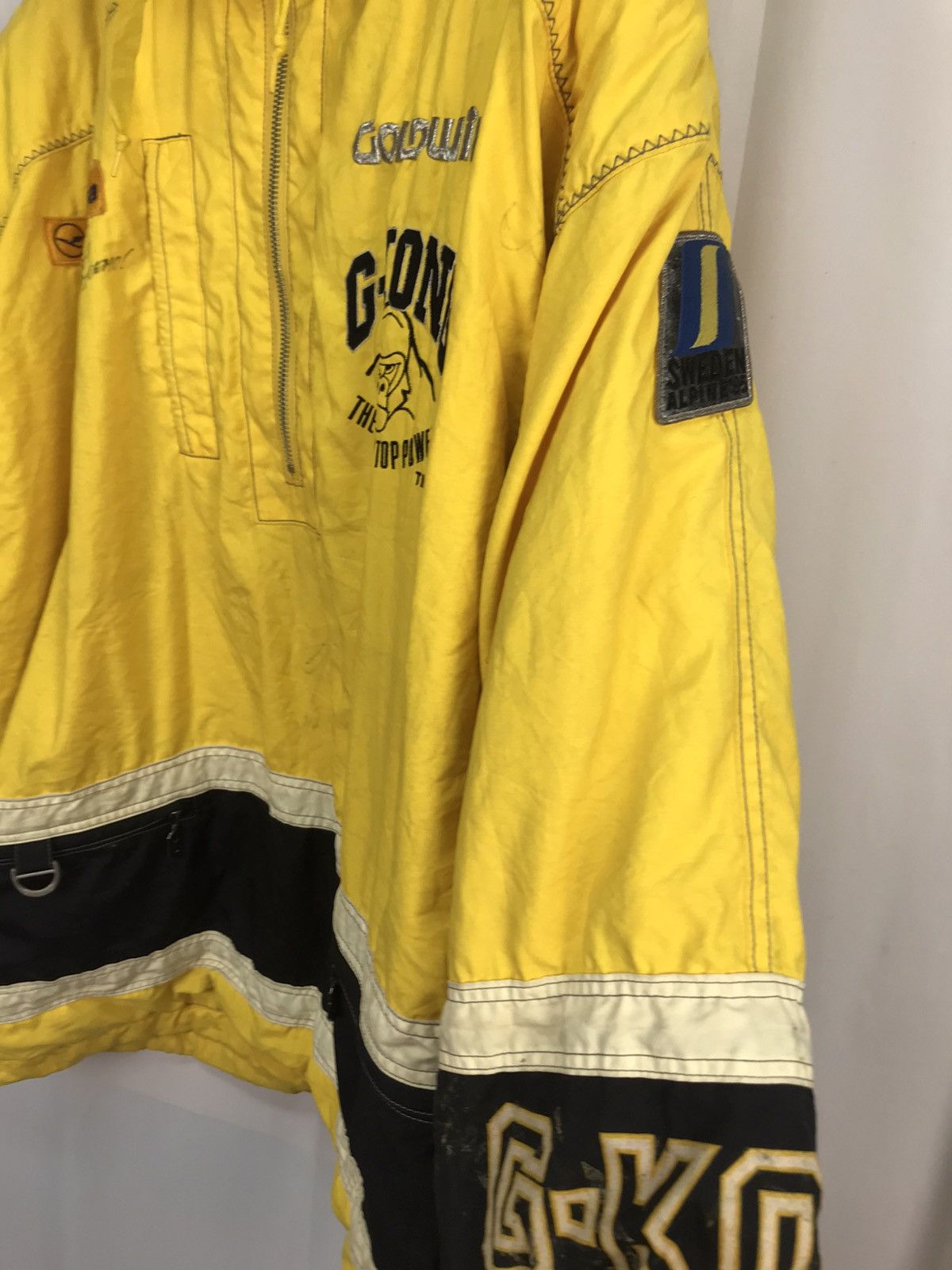 Goldwin × Japanese Brand × Vintage G.kong distressed half zipper hoodie jacket by goldwin Size US XL / EU 56 / 4 - 14 Thumbnail