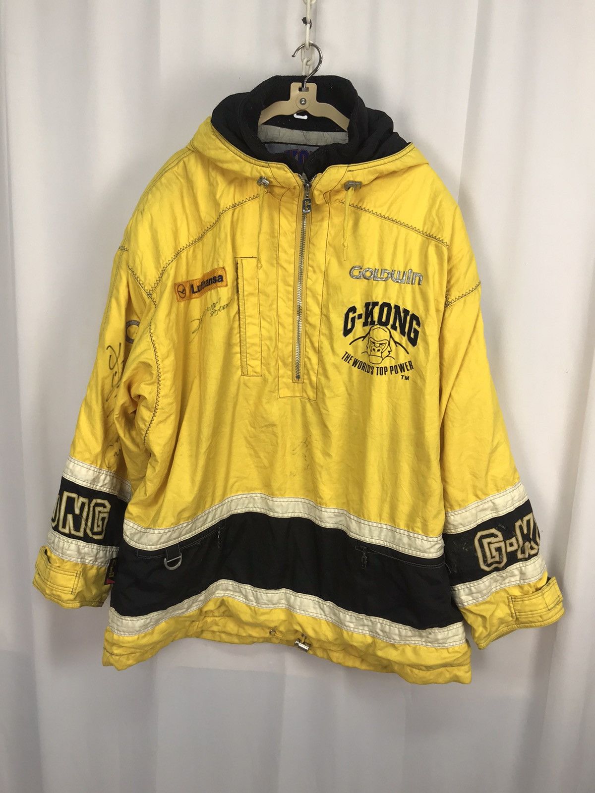 Goldwin × Japanese Brand × Vintage G.kong distressed half zipper hoodie jacket by goldwin Size US XL / EU 56 / 4 - 15 Thumbnail