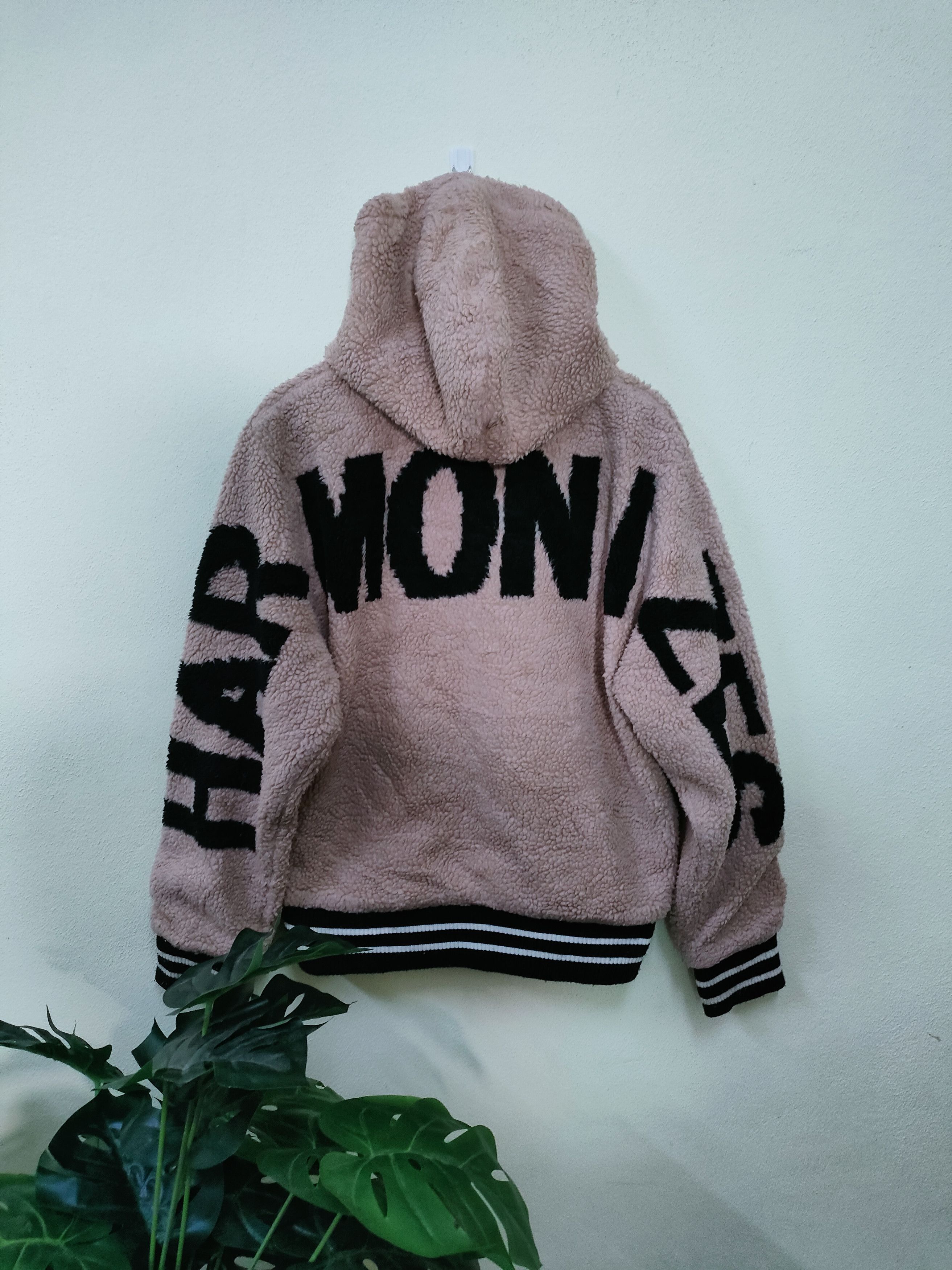 American Apparel Ragout Sherpa Spell Out 'HARMONIZES' Zipper Hoodie Size US M / EU 48-50 / 2 - 1 Thumbnail