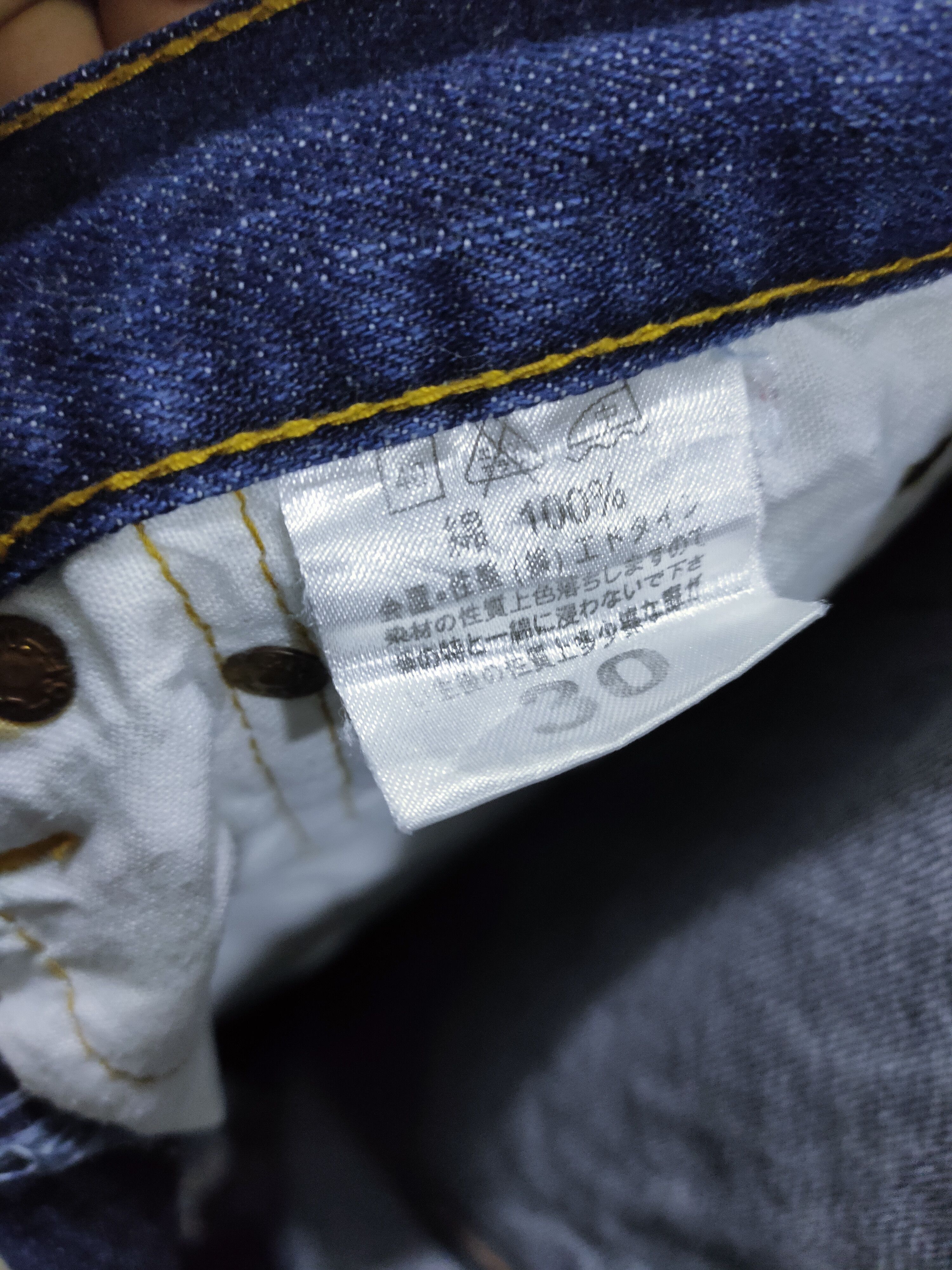 Garment Reproduction of Workers LEVI'S 501 XX Slim Fit Skinny Blue Blend Bikers Denim Jeans Size US 30 / EU 46 - 19 Thumbnail