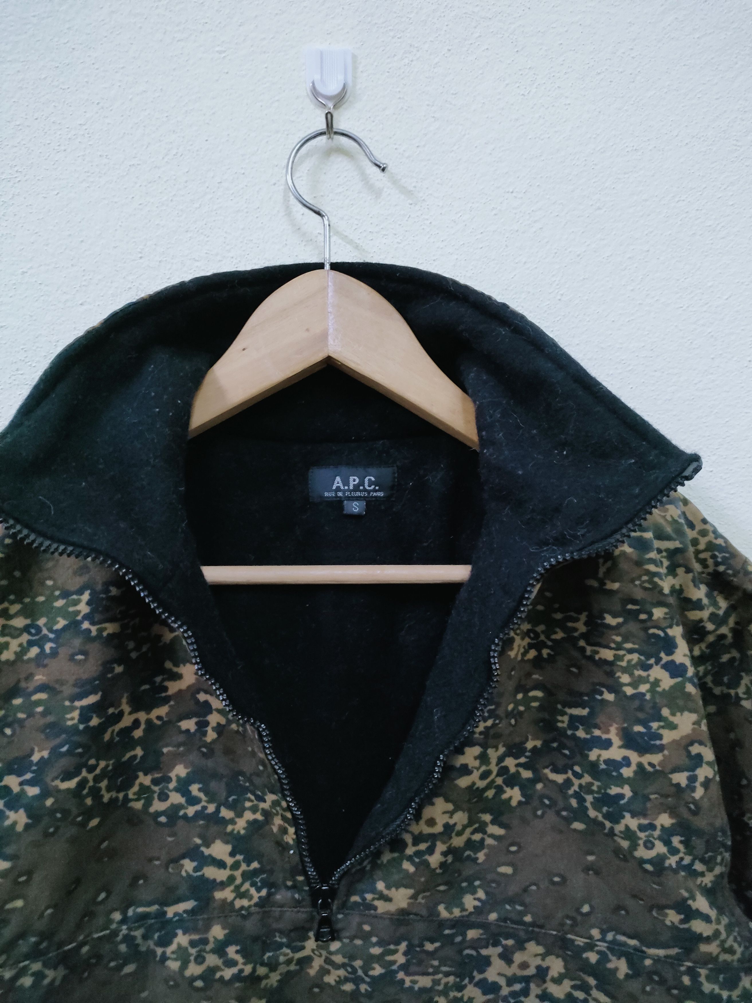 A.P.C. A.P.C Wax Cotton Half Zipper Jacket Size US S / EU 44-46 / 1 - 5 Thumbnail