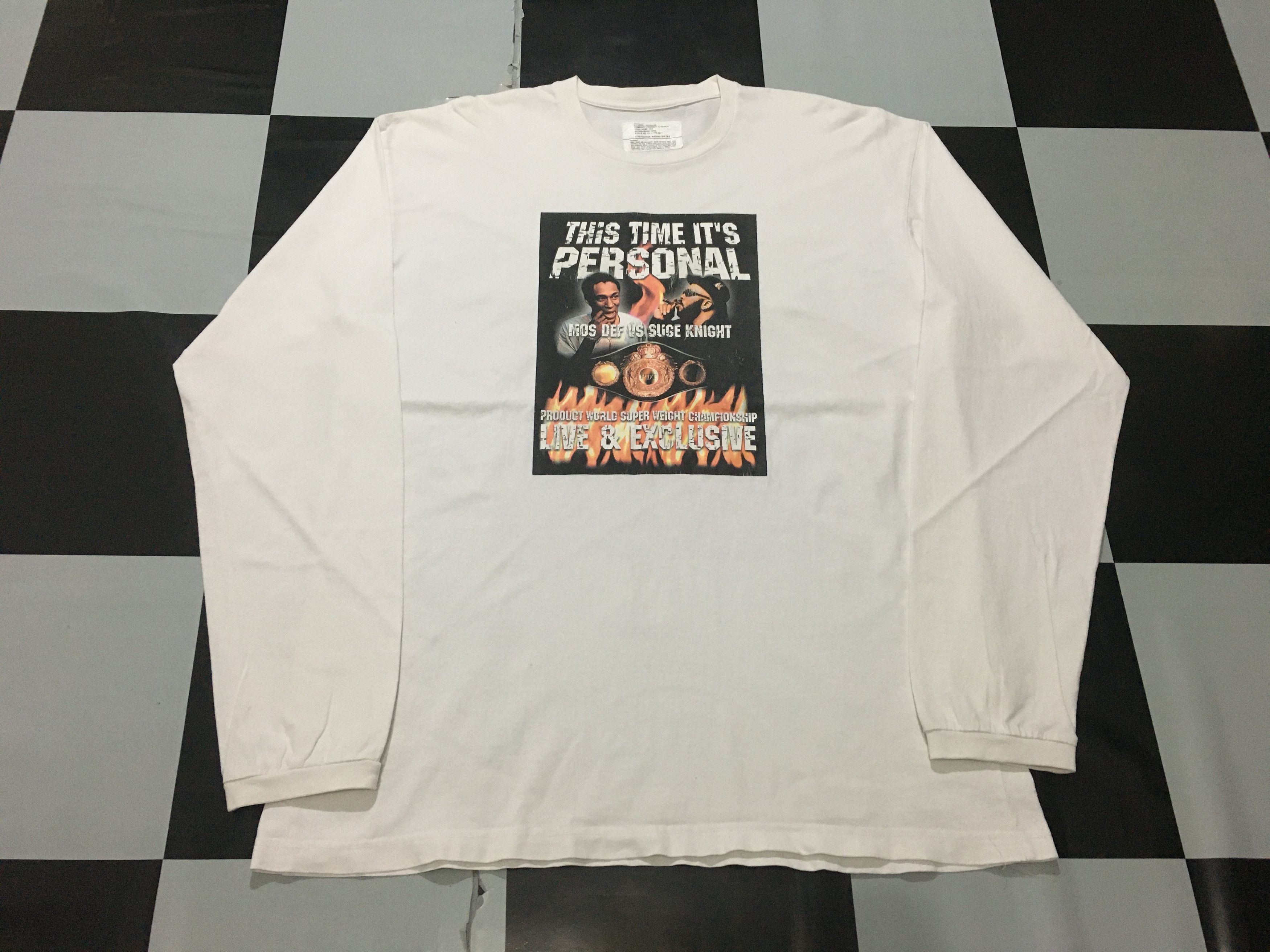 Band Tees × Rap Tees × Vintage Vintage Mos Def Vs Suge Knight Long Sleeve Shirt Tour Size US XL / EU 56 / 4 - 2 Thumbnail