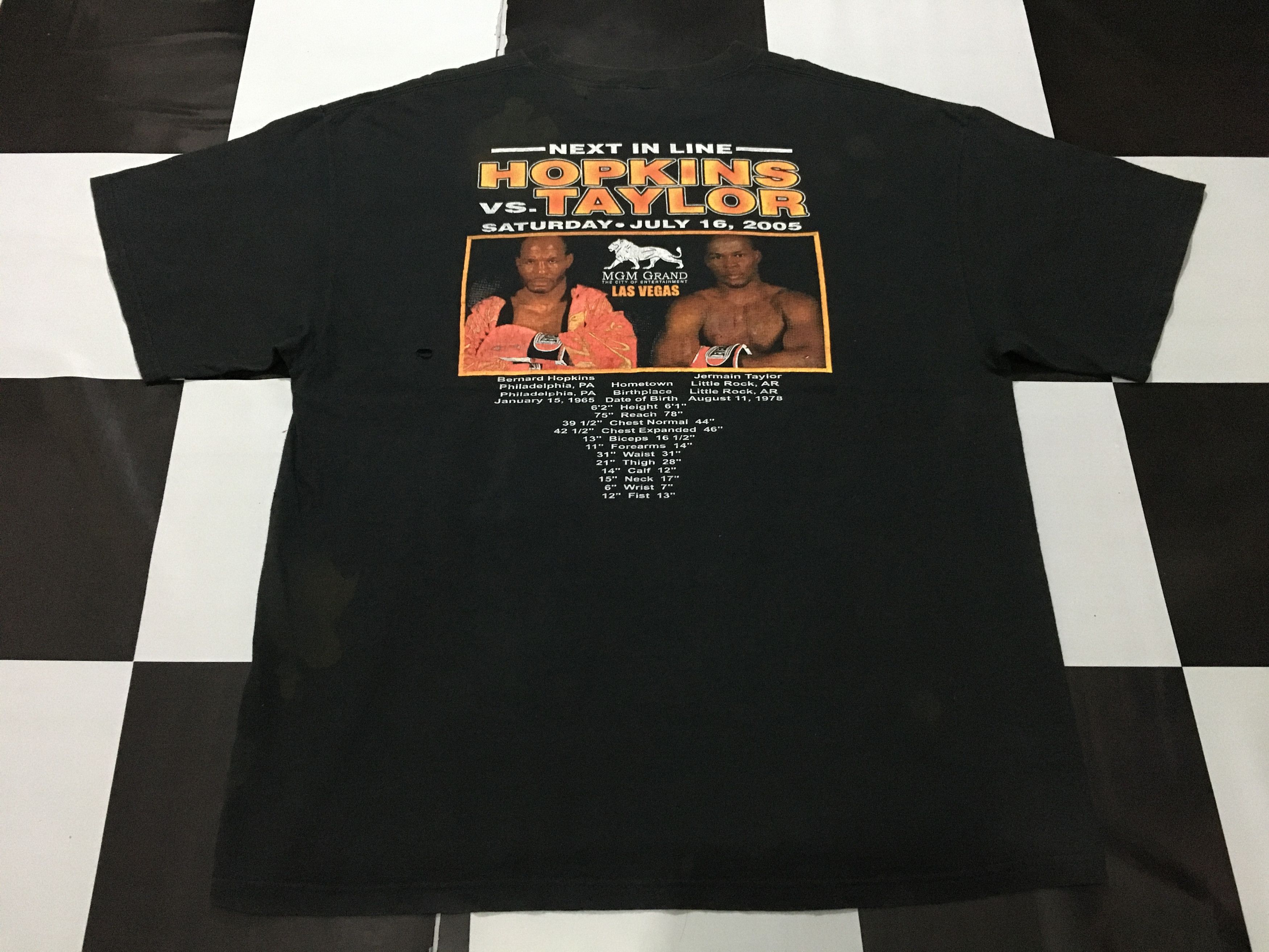 Rap Tees × Vintage Vintage Hopkins vs. Taylor Shirt 2005 MGM Grand Size US XL / EU 56 / 4 - 4 Thumbnail