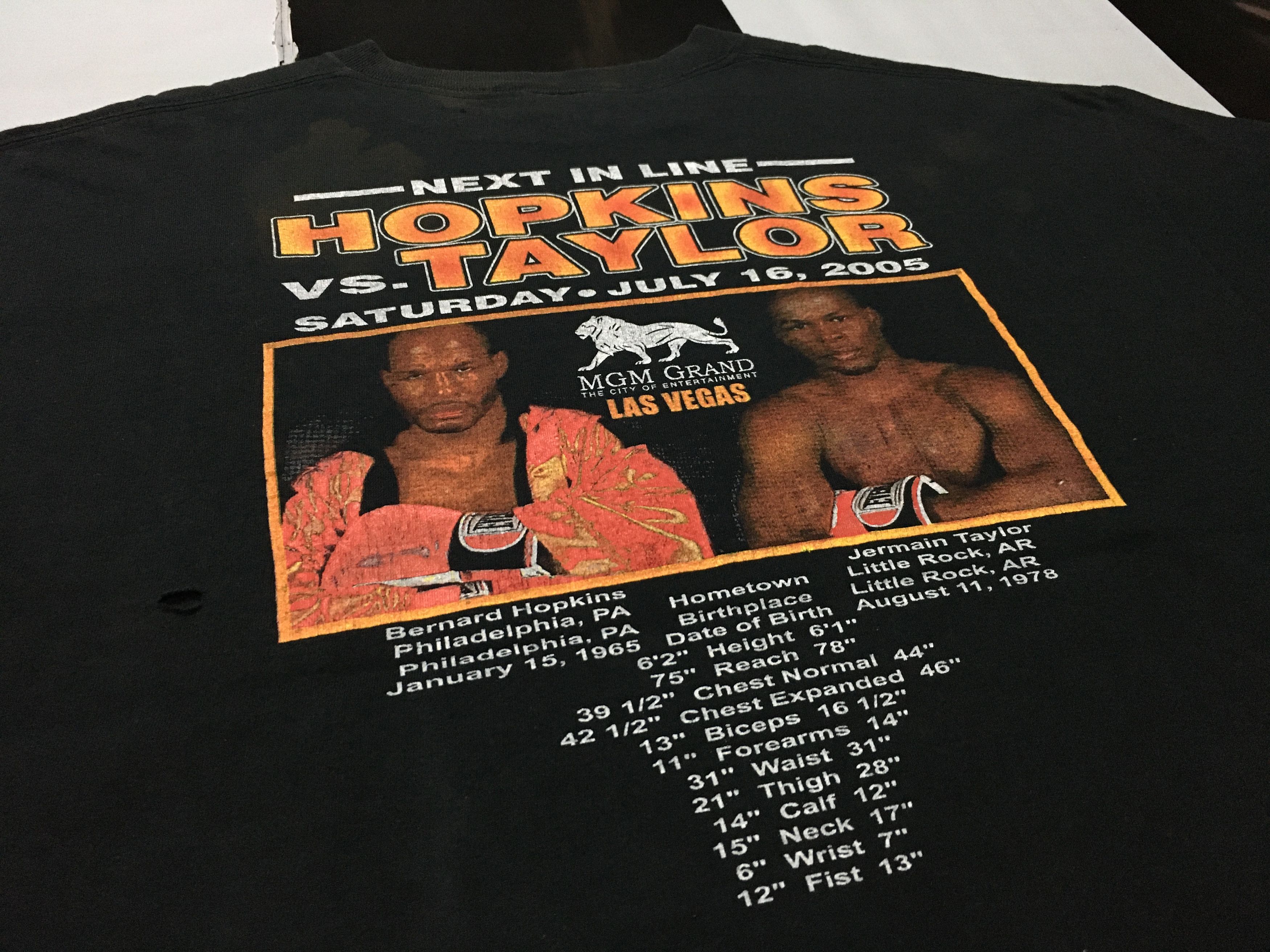 Rap Tees × Vintage Vintage Hopkins vs. Taylor Shirt 2005 MGM Grand Size US XL / EU 56 / 4 - 3 Thumbnail