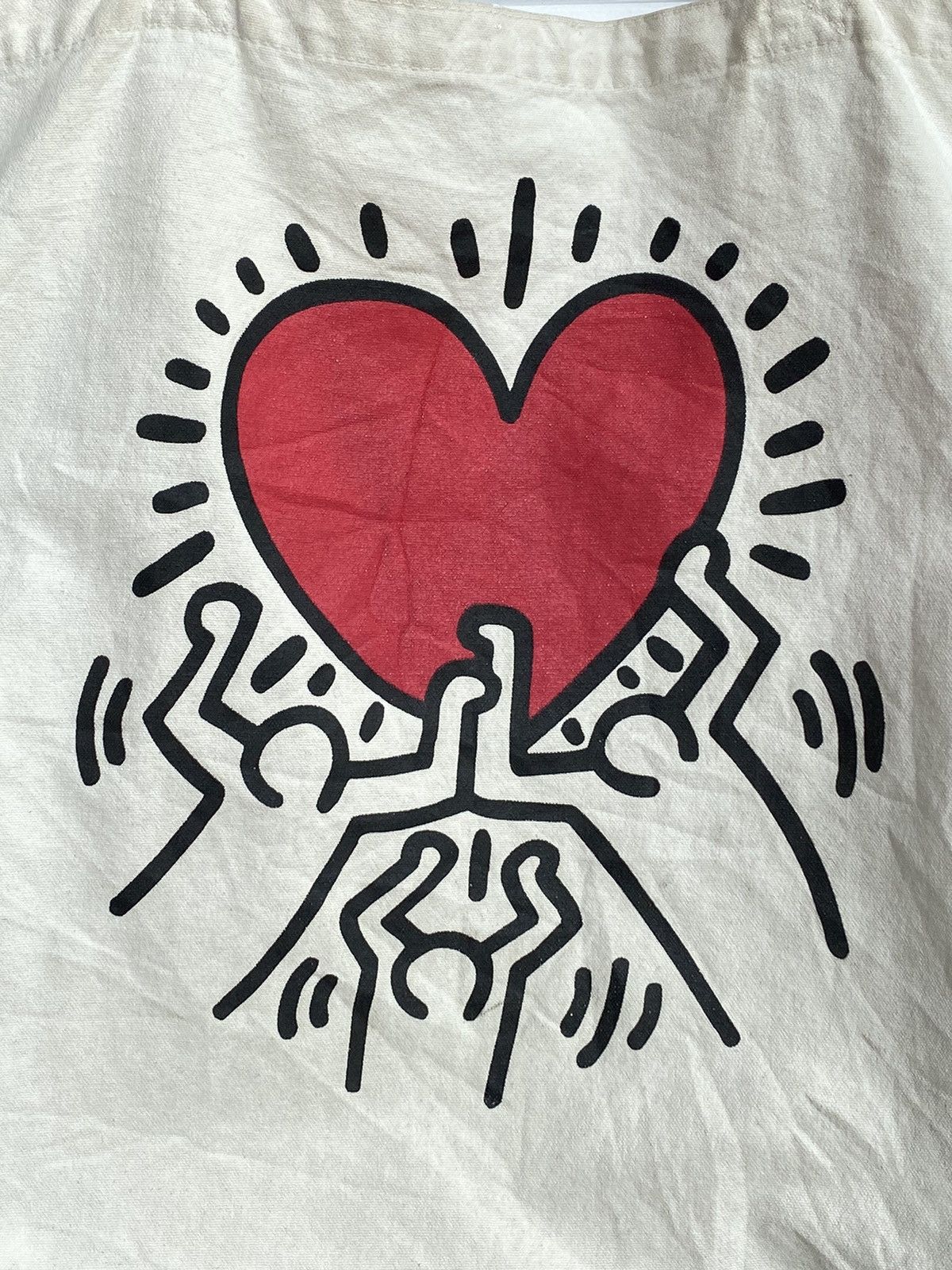 Japanese Brand Vintage Keith Hearing Arts Best Buddies Tote Bag Size ONE SIZE - 3 Thumbnail