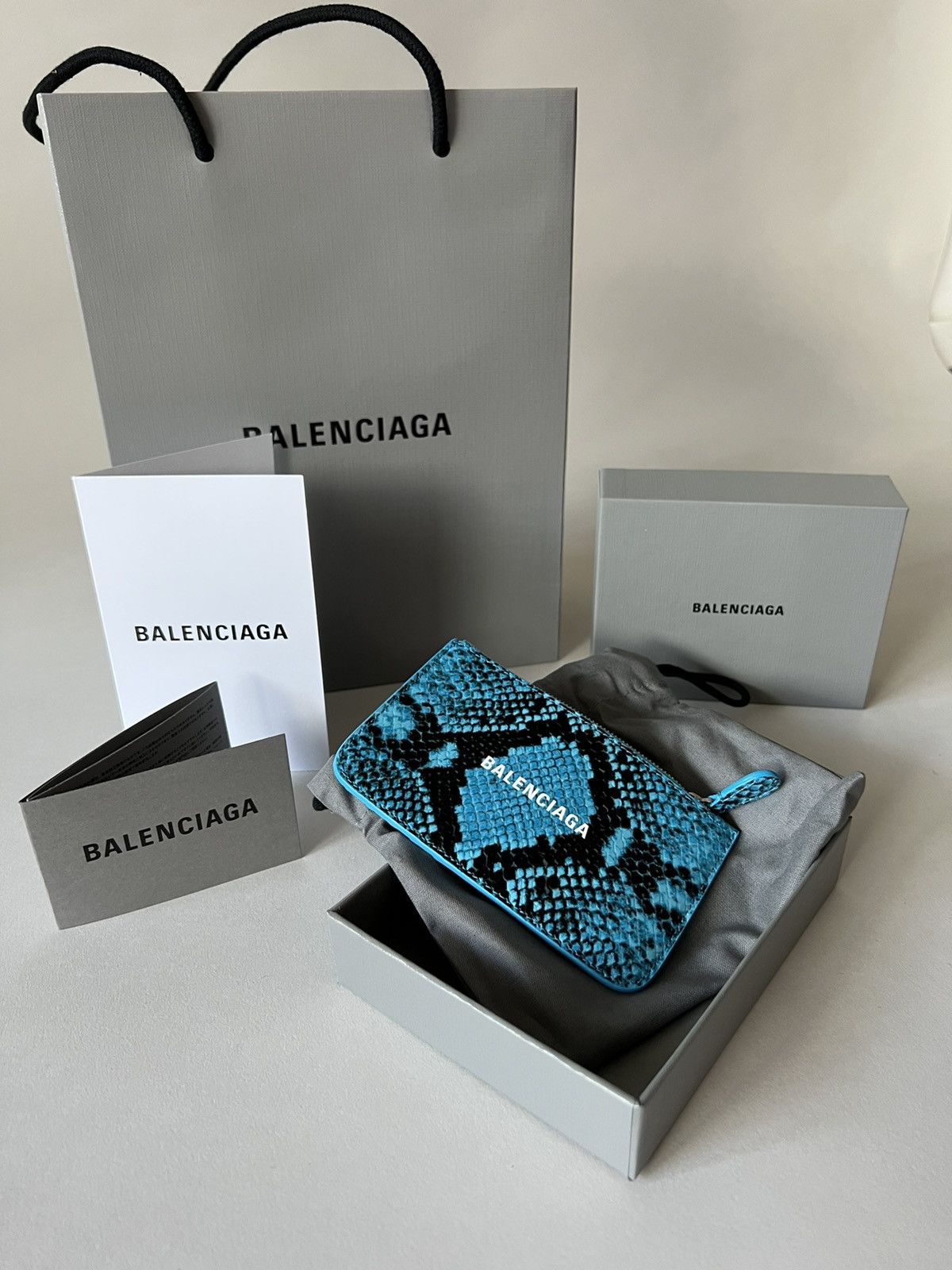 Balenciaga LIMITED EDITION Python Skin Zip-up Cardholder Wallet Size ONE SIZE - 2 Thumbnail