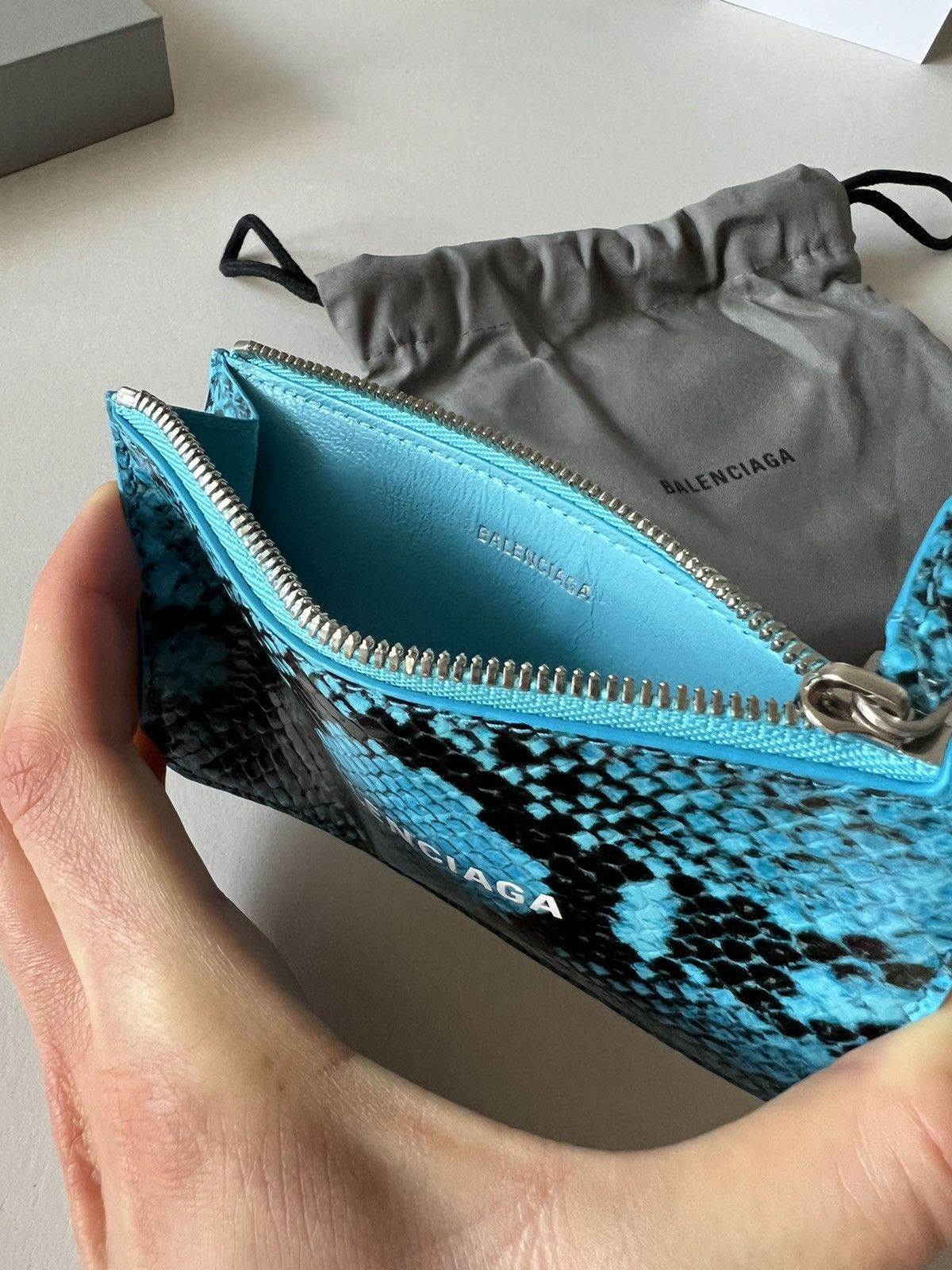 Balenciaga LIMITED EDITION Python Skin Zip-up Cardholder Wallet Size ONE SIZE - 5 Thumbnail