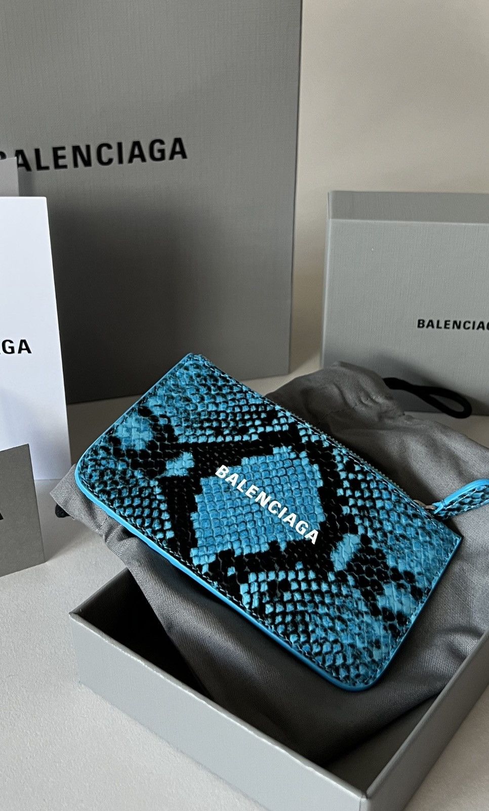 Balenciaga LIMITED EDITION Python Skin Zip-up Cardholder Wallet Size ONE SIZE - 1 Thumbnail