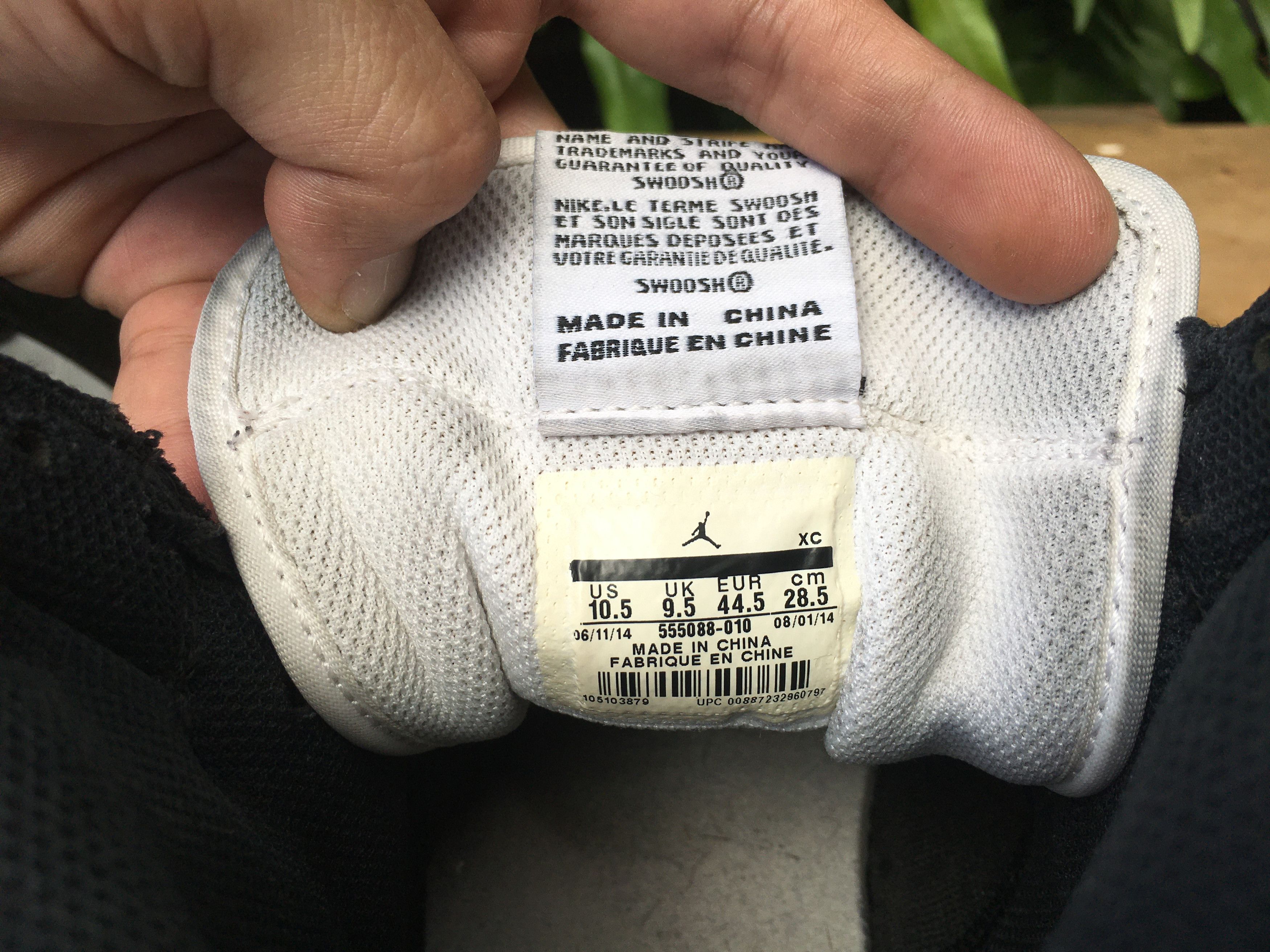Jordan Brand × Nike 🔥 Nike Air Jordan 1 Retro High OG Black White 2014 Size US 10.5 / EU 43-44 - 14 Thumbnail