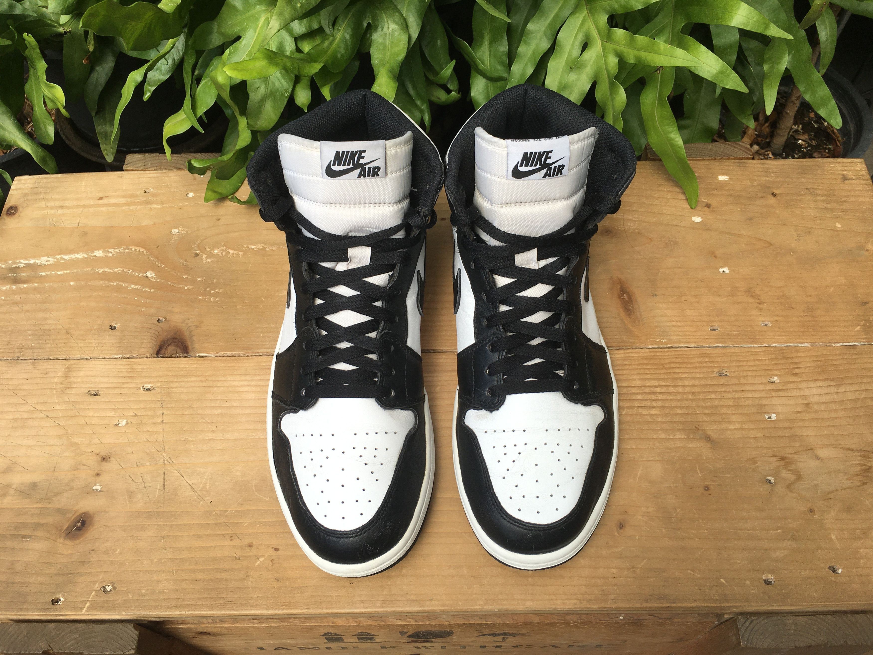 Jordan Brand × Nike 🔥 Nike Air Jordan 1 Retro High OG Black White 2014 Size US 10.5 / EU 43-44 - 7 Thumbnail