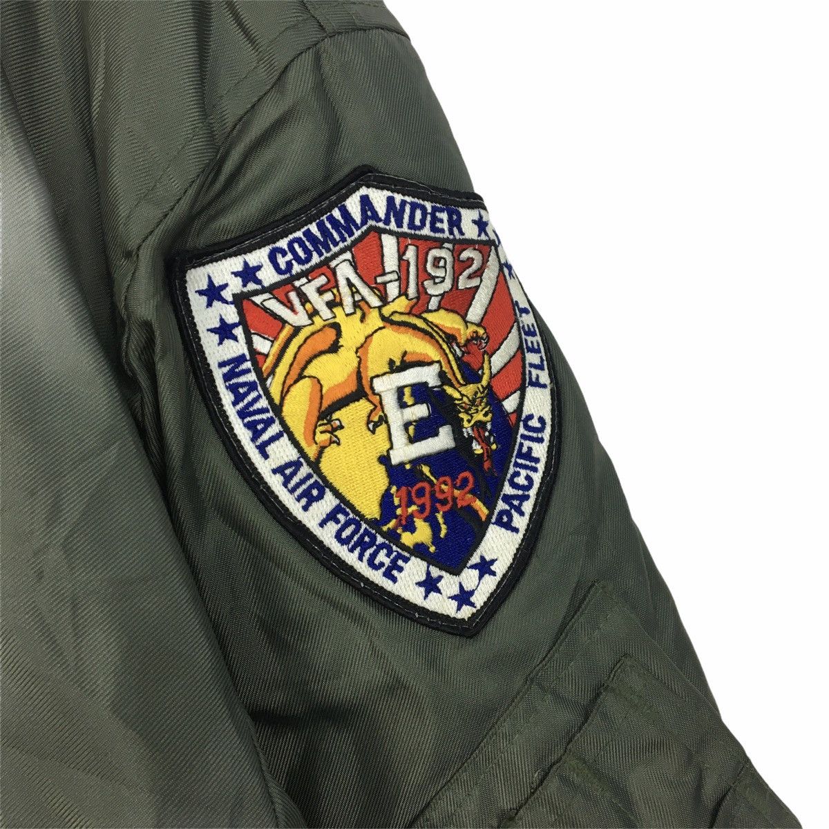 Alpha Industries Alpha Industries U.S Navy Big Logo Zip Up Flight Jacket XL Size US XL / EU 56 / 4 - 9 Thumbnail
