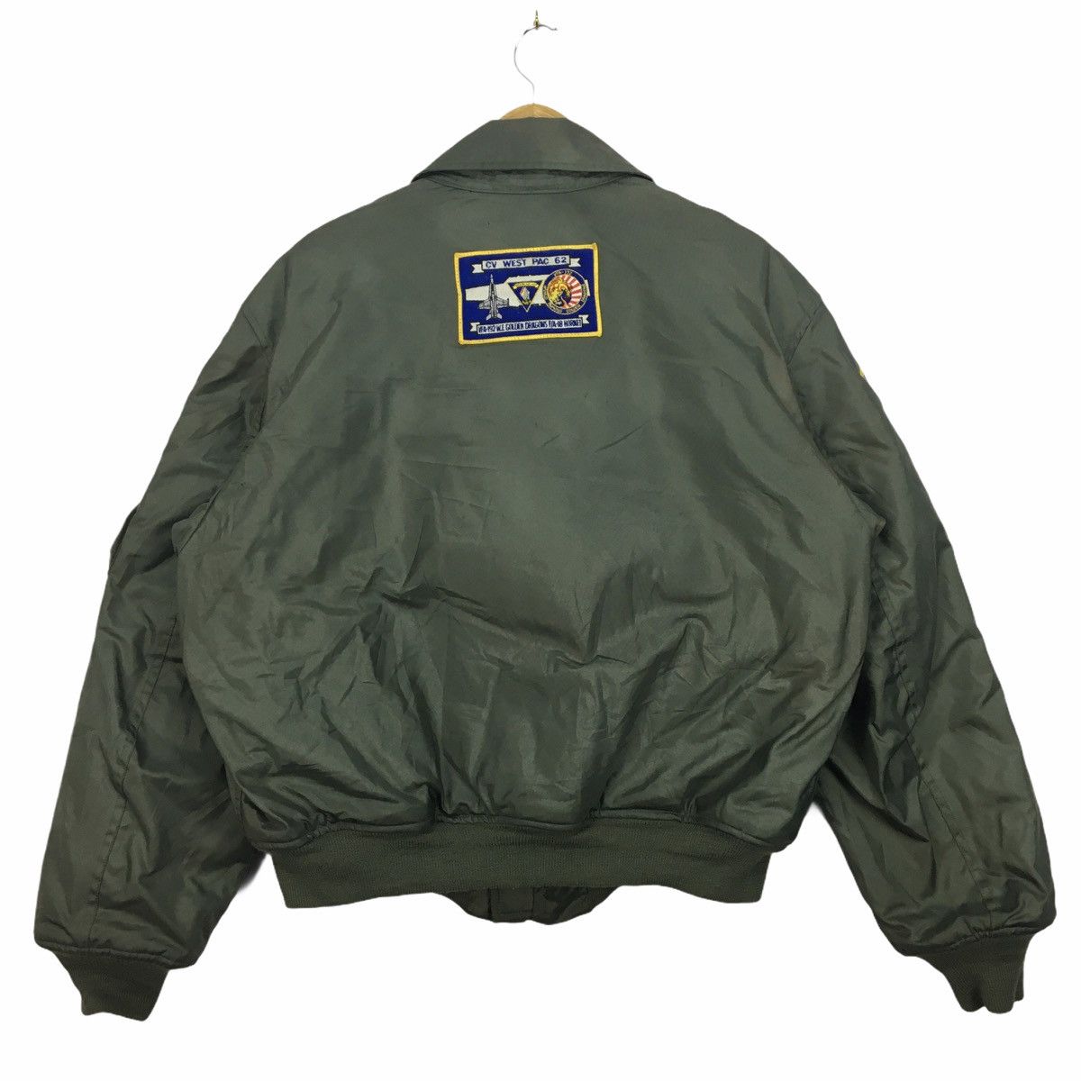 Alpha Industries Alpha Industries U.S Navy Big Logo Zip Up Flight Jacket XL Size US XL / EU 56 / 4 - 11 Thumbnail