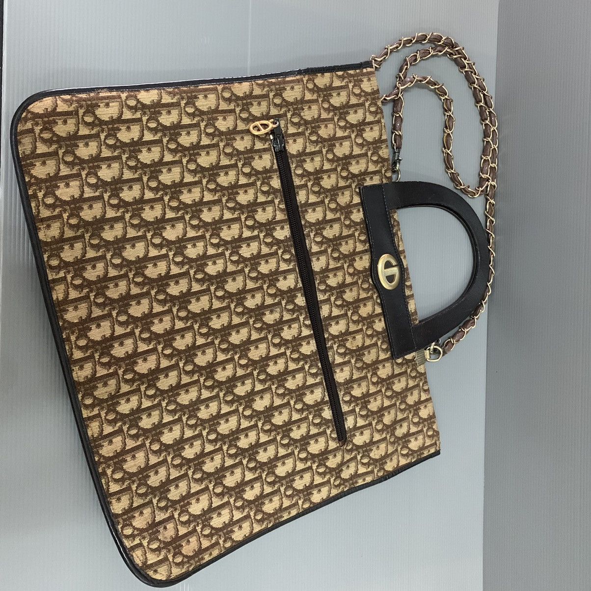Christian Dior Monsieur Christian Dior Monogram Shoping Tote Bag Size ONE SIZE - 3 Thumbnail