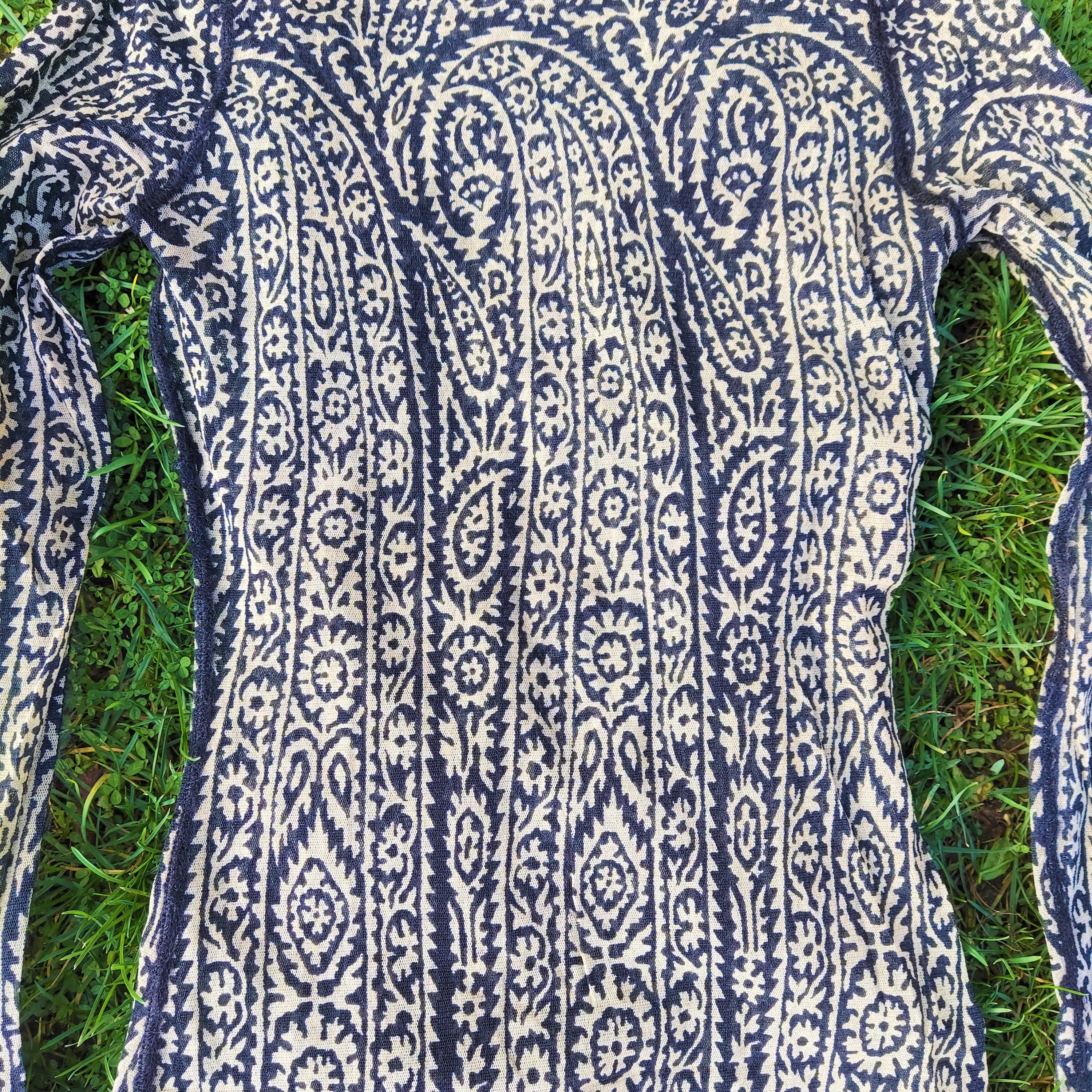 Jean Paul Gaultier Jean Paul Gaultier Paisley Mesh Vintage 90s 80s Runway Top Size M / US 6-8 / IT 42-44 - 4 Thumbnail