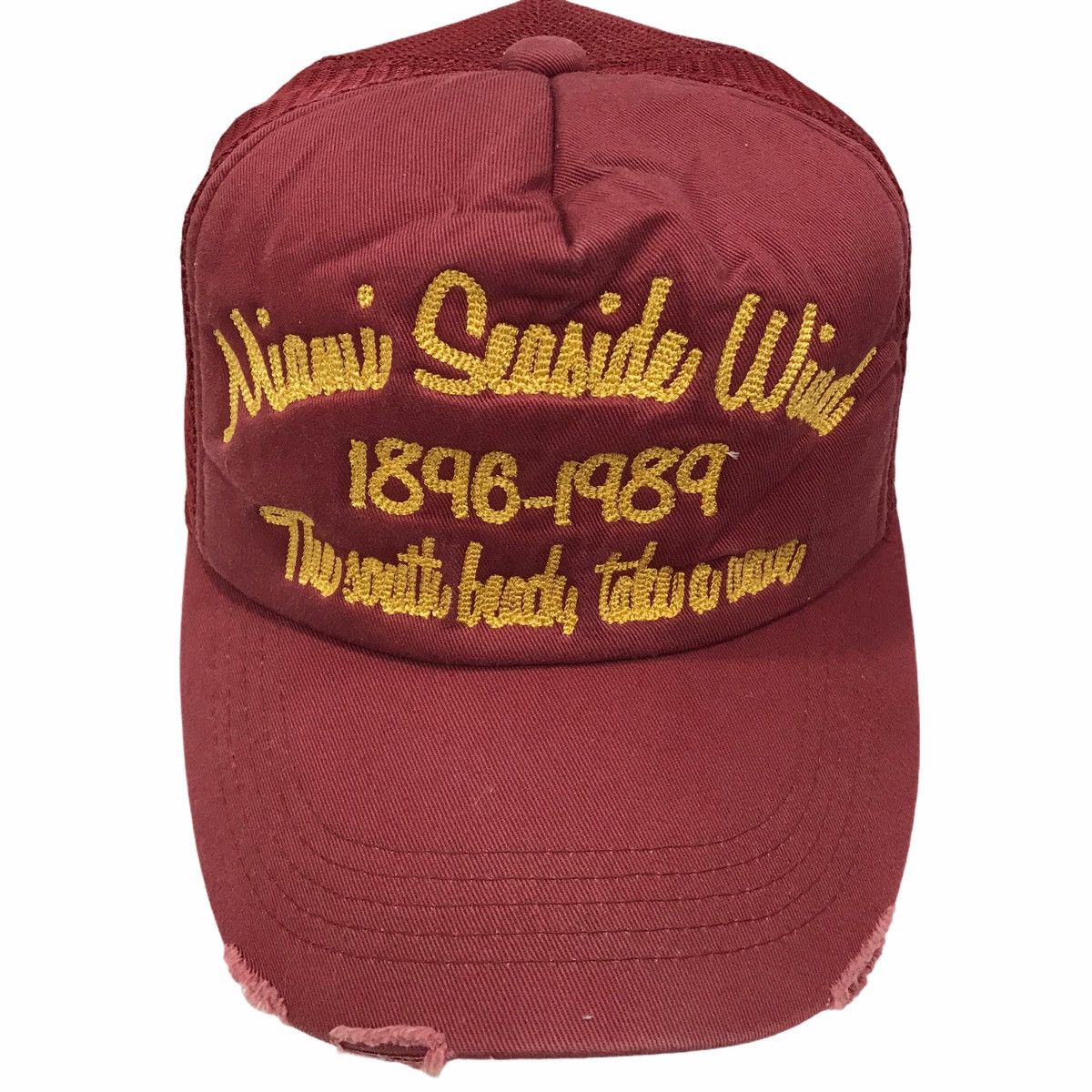 Designer Miami Seaside Wind 1896-1889 Distressed Trucker Hats Caps Size ONE SIZE - 4 Thumbnail